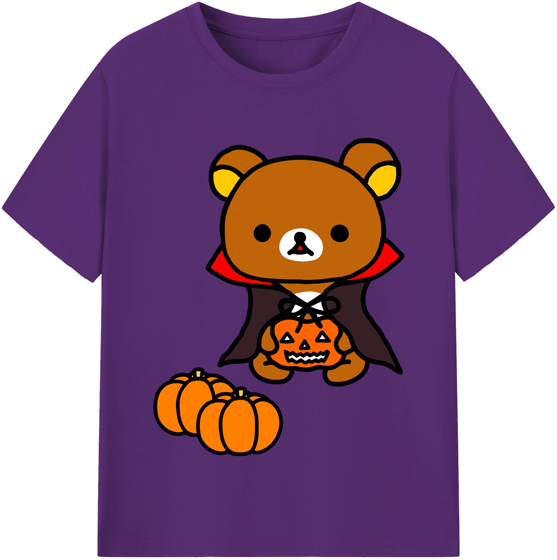 （画像用） リラックマ リラックマ キイロイトリ Rilakkuma Korilakkuma Kiiroitori 綿100％半袖Tシャツ（フロントプリント）