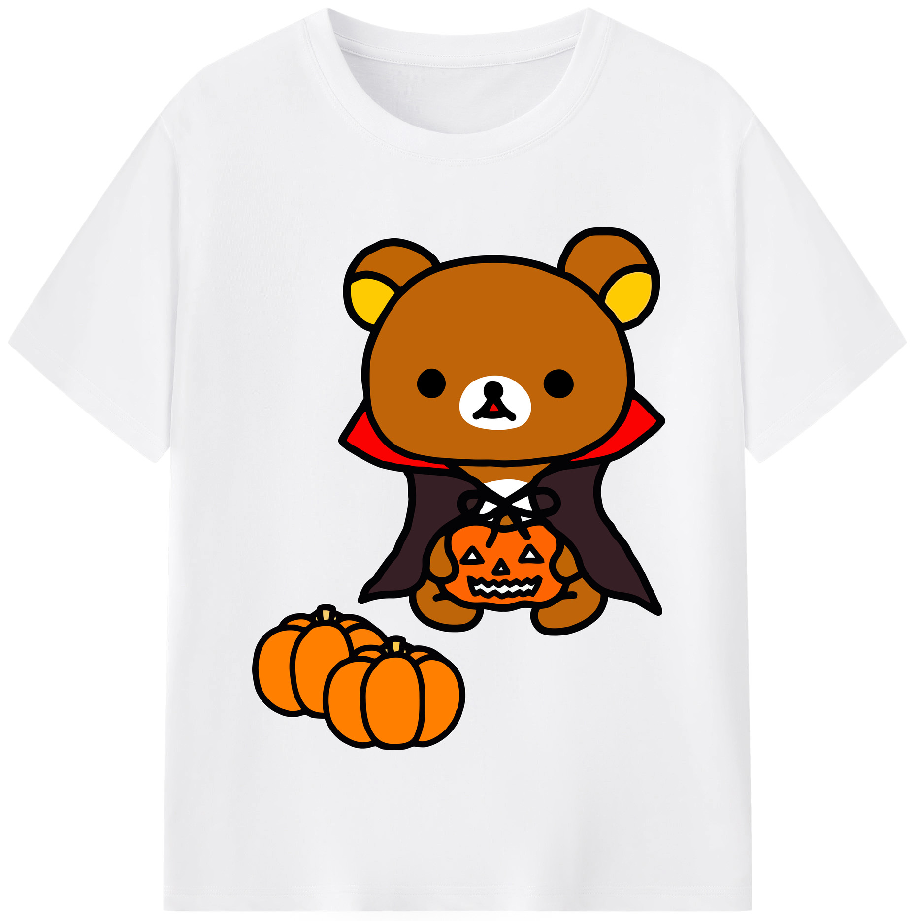 （画像用） リラックマ リラックマ キイロイトリ Rilakkuma Korilakkuma Kiiroitori 綿100％半袖Tシャツ（フロントプリント）