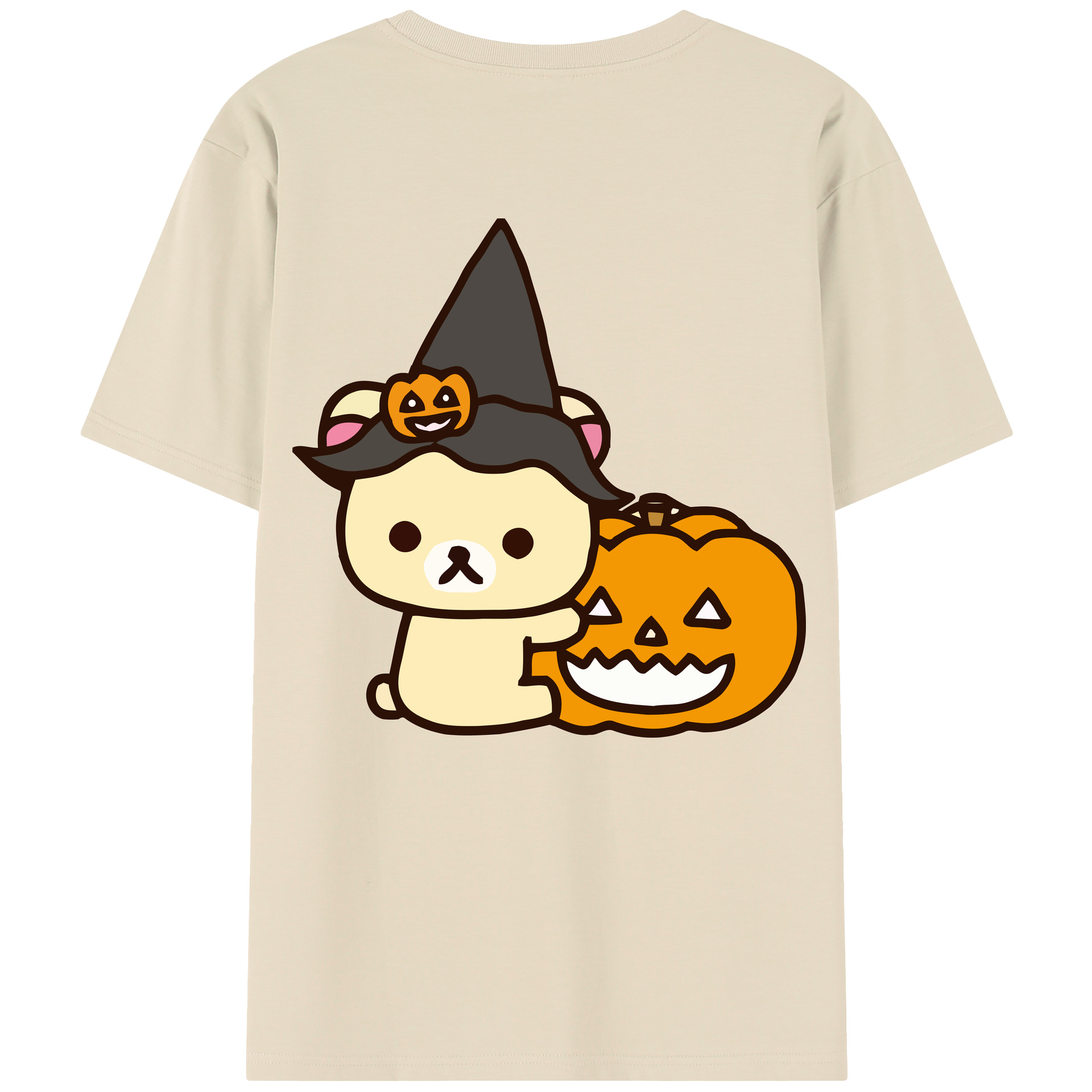 （画像用） リラックマ リラックマ キイロイトリ Rilakkuma Korilakkuma Kiiroitori 綿100％半袖Tシャツ（背面プリント）