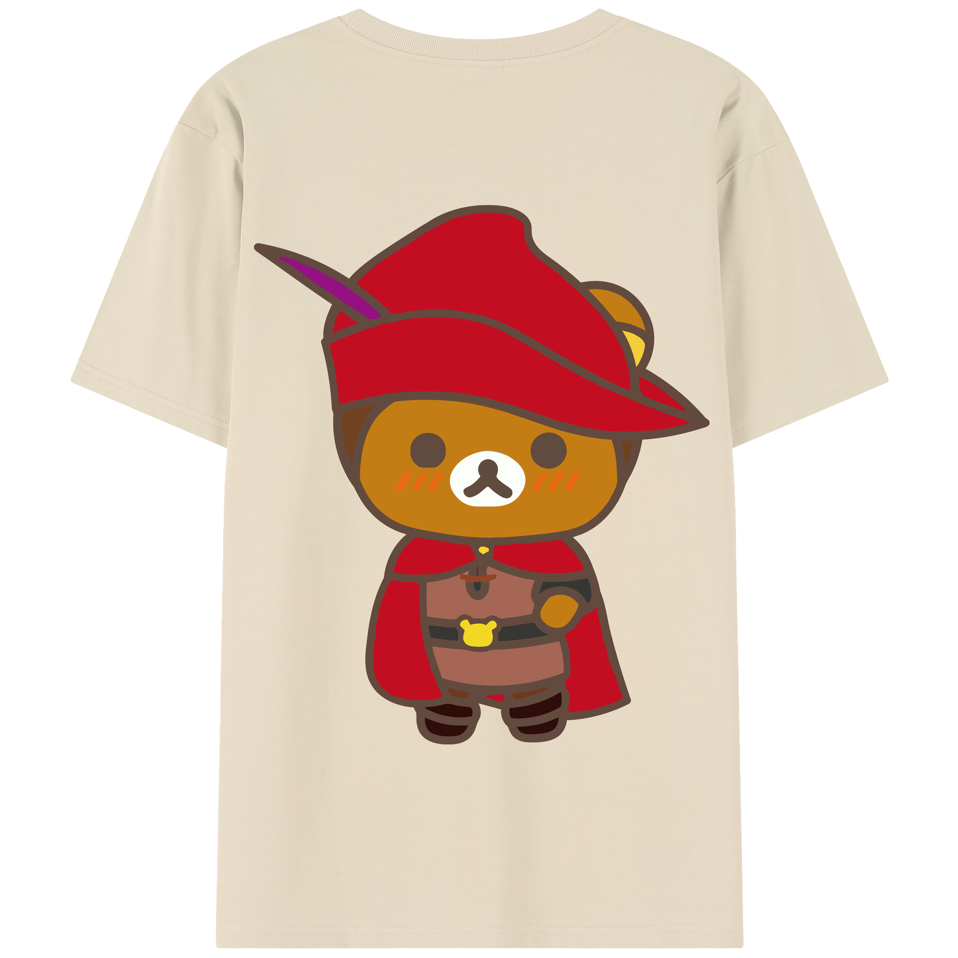 （画像用） リラックマ リラックマ キイロイトリ Rilakkuma Korilakkuma Kiiroitori 綿100％半袖Tシャツ（背面プリント）