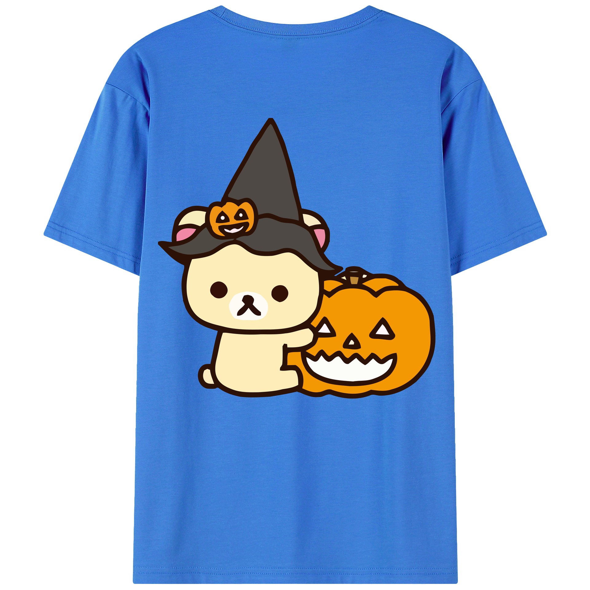 （画像用） リラックマ リラックマ キイロイトリ Rilakkuma Korilakkuma Kiiroitori 綿100％半袖Tシャツ（背面プリント）