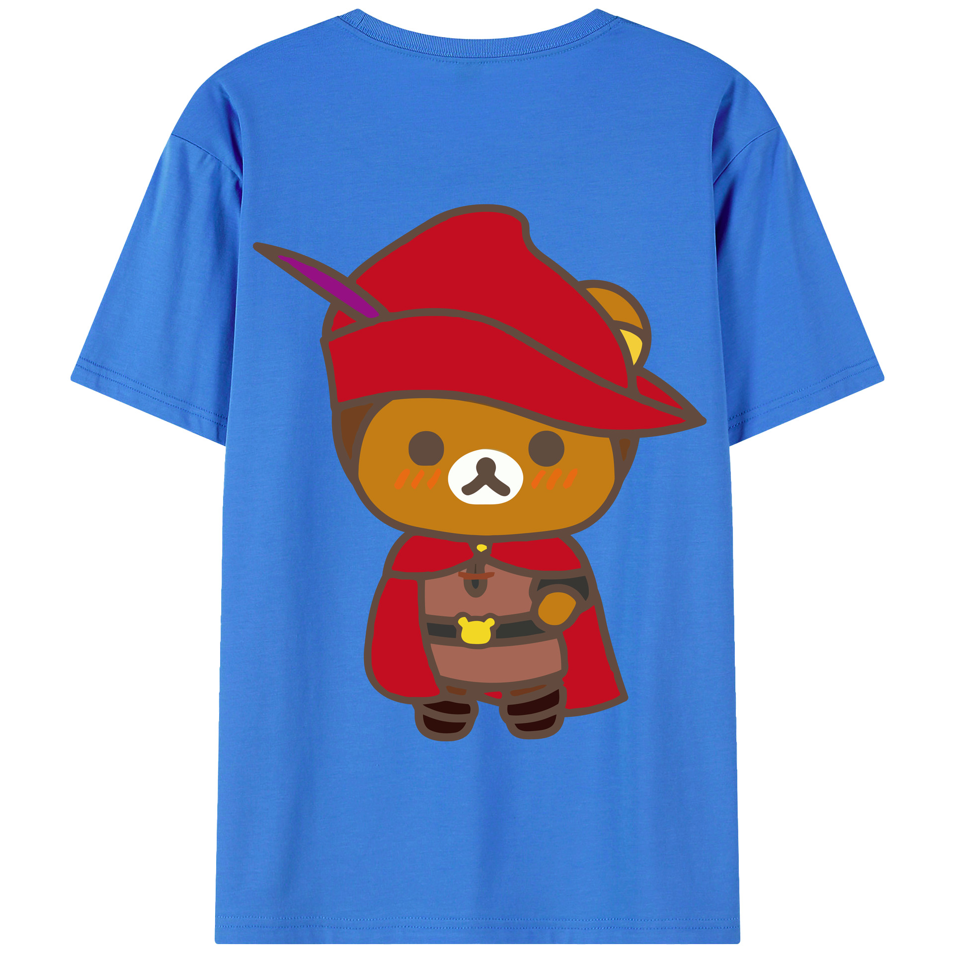 （画像用） リラックマ リラックマ キイロイトリ Rilakkuma Korilakkuma Kiiroitori 綿100％半袖Tシャツ（背面プリント）