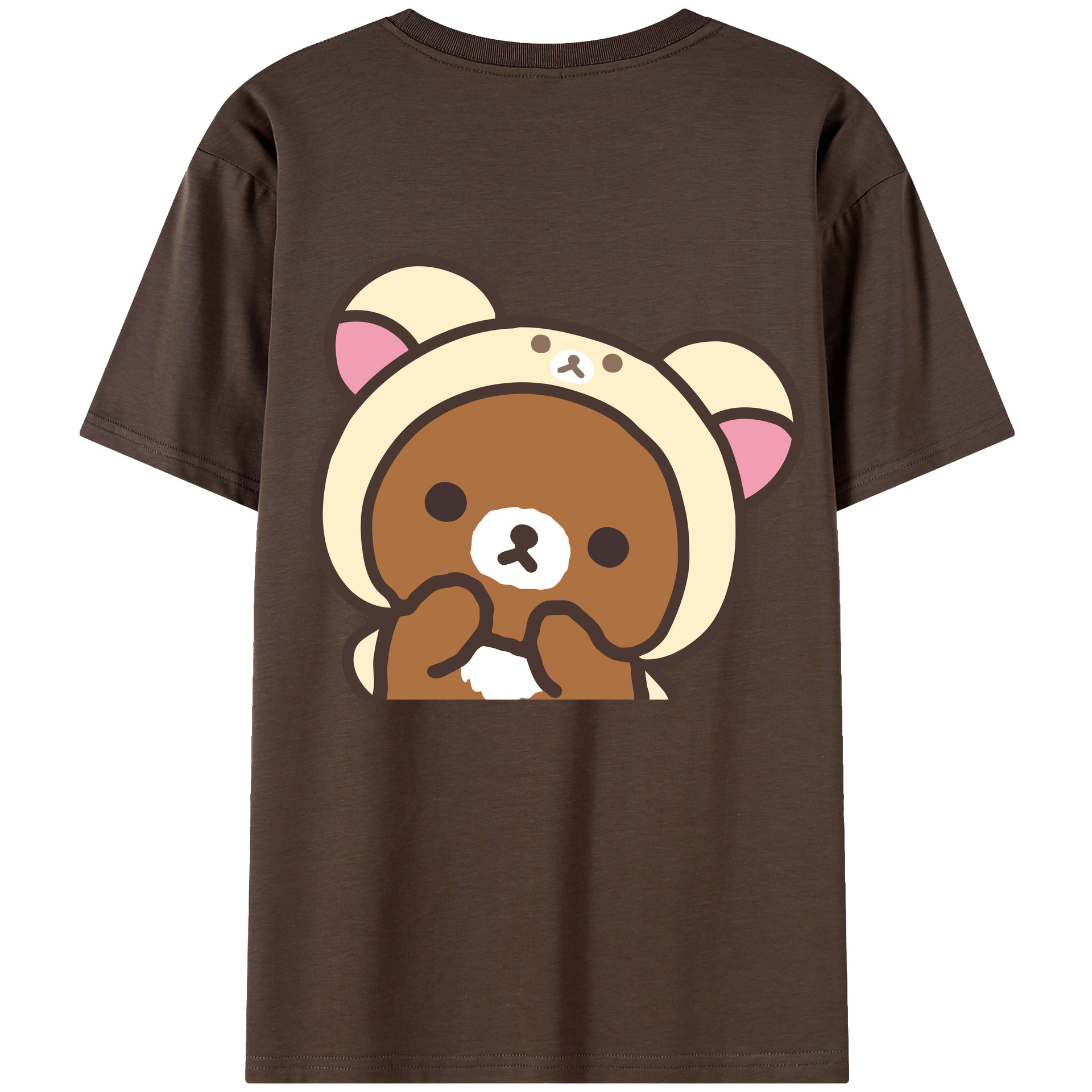 （画像用） リラックマ リラックマ キイロイトリ Rilakkuma Korilakkuma Kiiroitori 綿100％半袖Tシャツ（背面プリント）