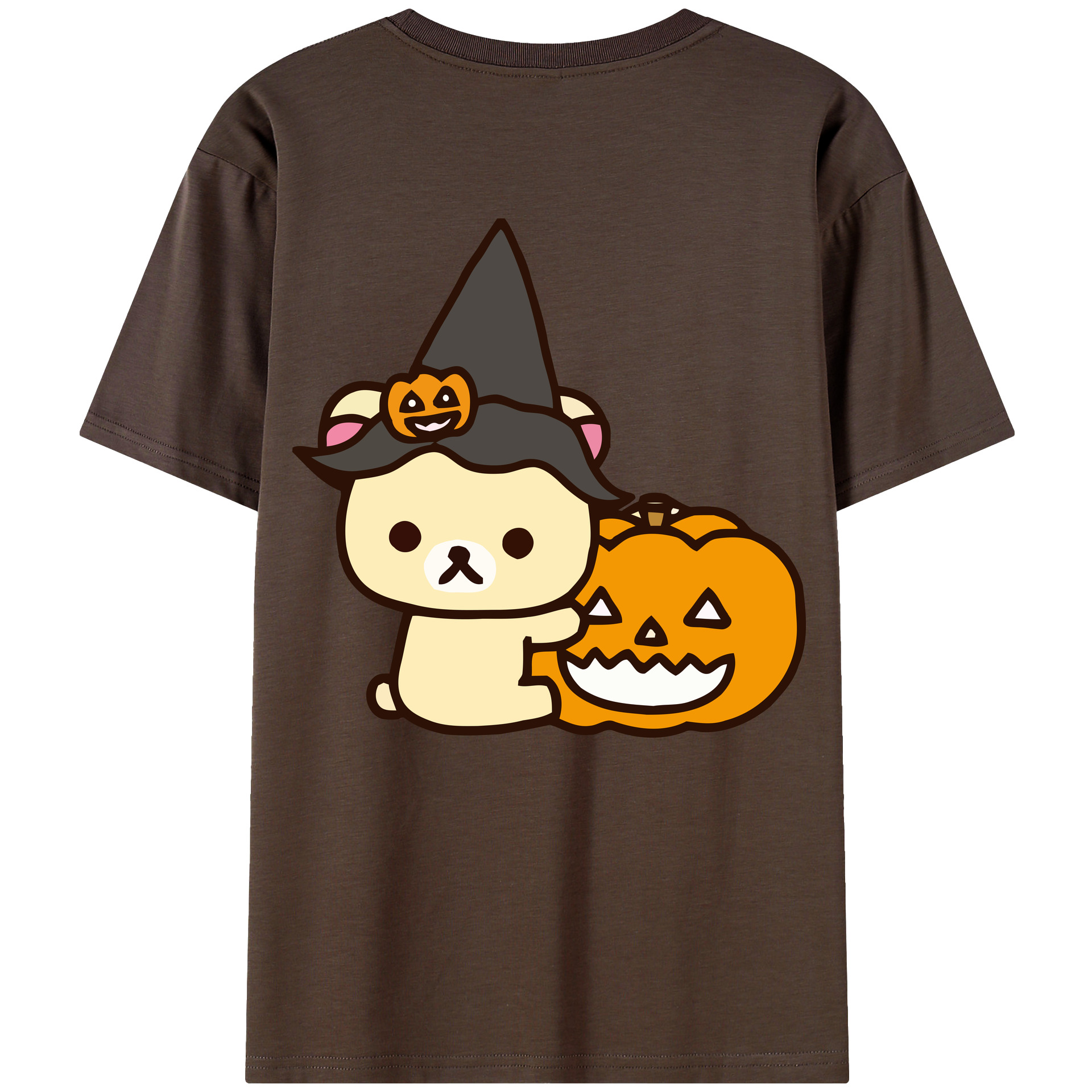 （画像用） リラックマ リラックマ キイロイトリ Rilakkuma Korilakkuma Kiiroitori 綿100％半袖Tシャツ（背面プリント）