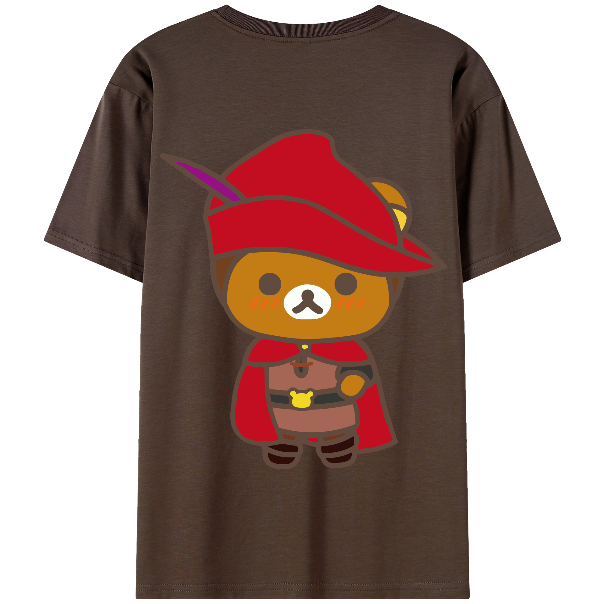（画像用） リラックマ リラックマ キイロイトリ Rilakkuma Korilakkuma Kiiroitori 綿100％半袖Tシャツ（背面プリント）