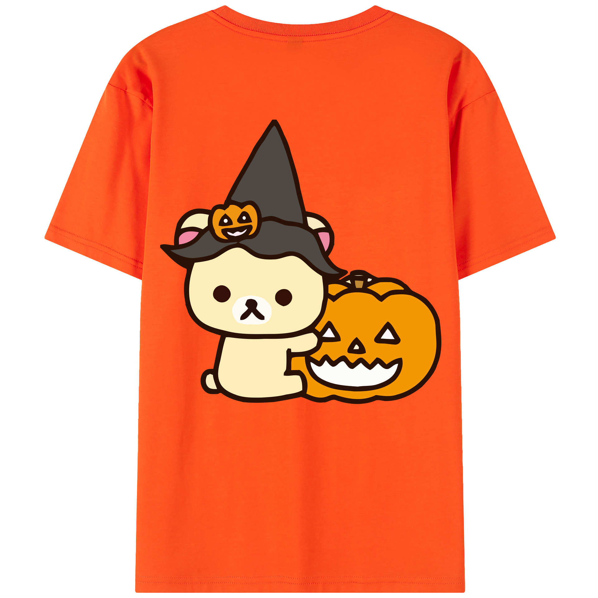 （画像用） リラックマ リラックマ キイロイトリ Rilakkuma Korilakkuma Kiiroitori 綿100％半袖Tシャツ（背面プリント）