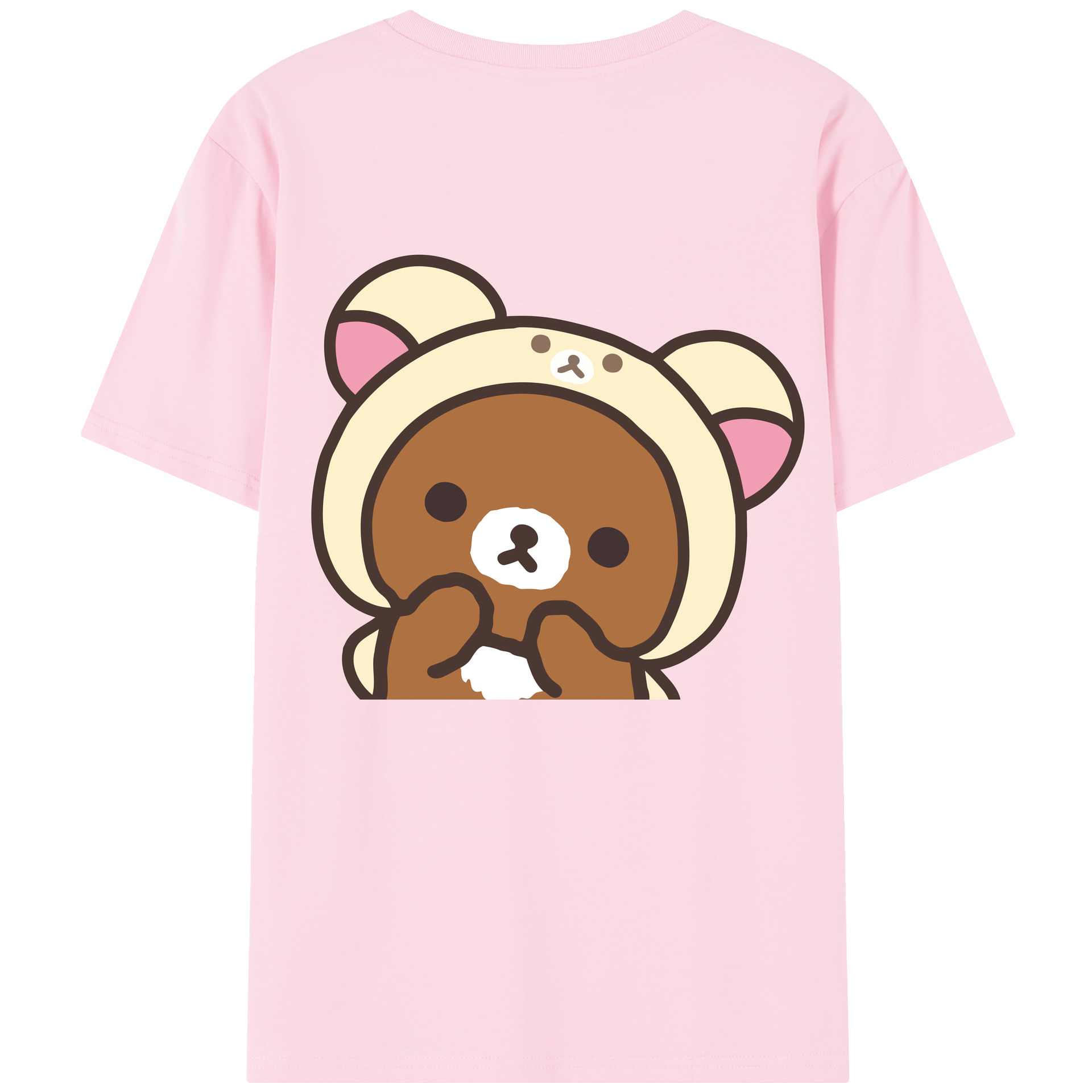 （画像用） リラックマ リラックマ キイロイトリ Rilakkuma Korilakkuma Kiiroitori 綿100％半袖Tシャツ（背面プリント）