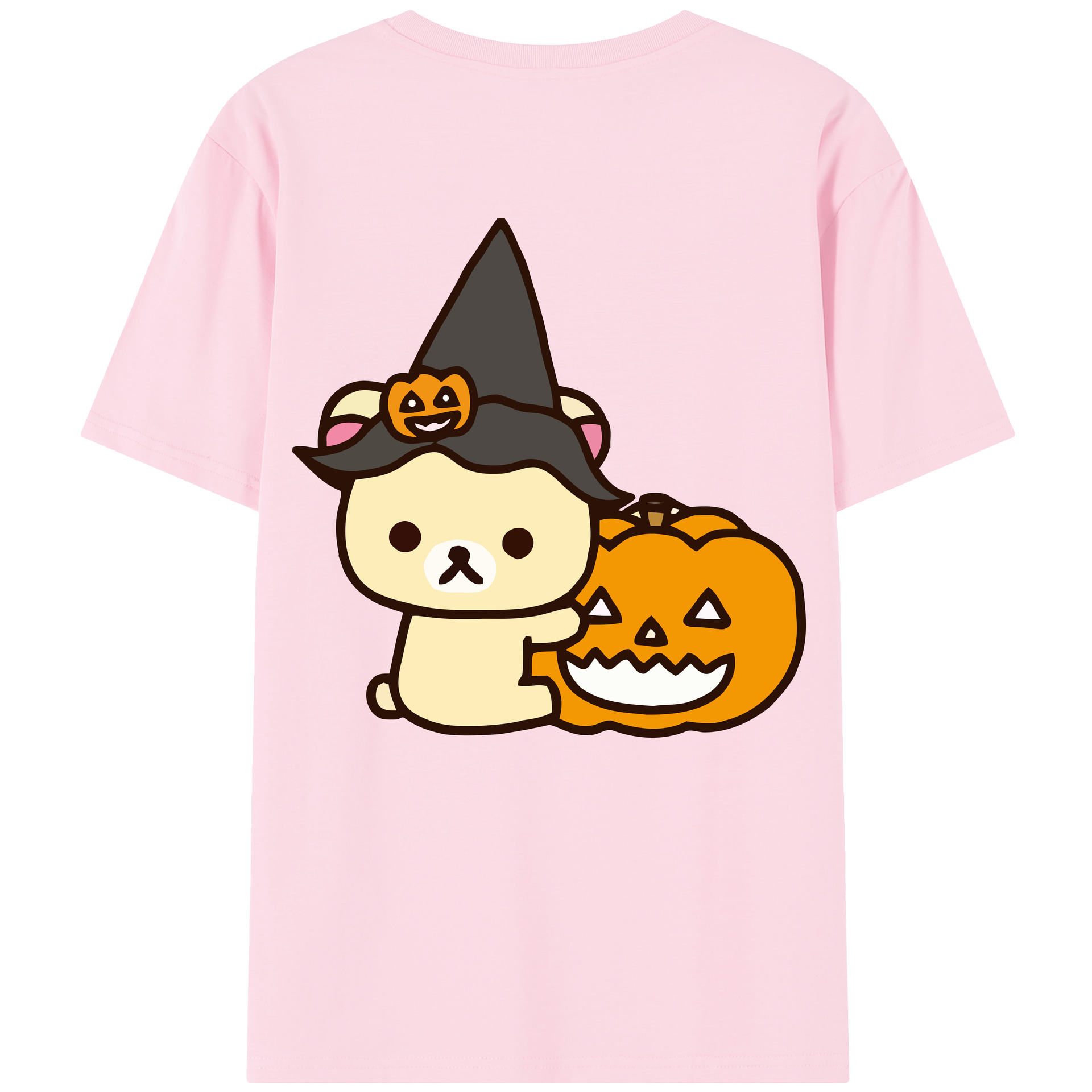 （画像用） リラックマ リラックマ キイロイトリ Rilakkuma Korilakkuma Kiiroitori 綿100％半袖Tシャツ（背面プリント）