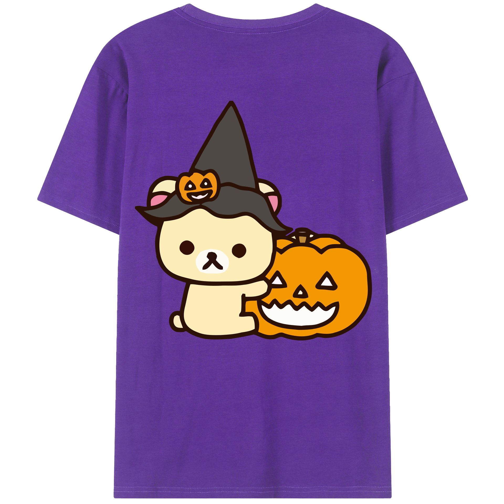 （画像用） リラックマ リラックマ キイロイトリ Rilakkuma Korilakkuma Kiiroitori 綿100％半袖Tシャツ（背面プリント）