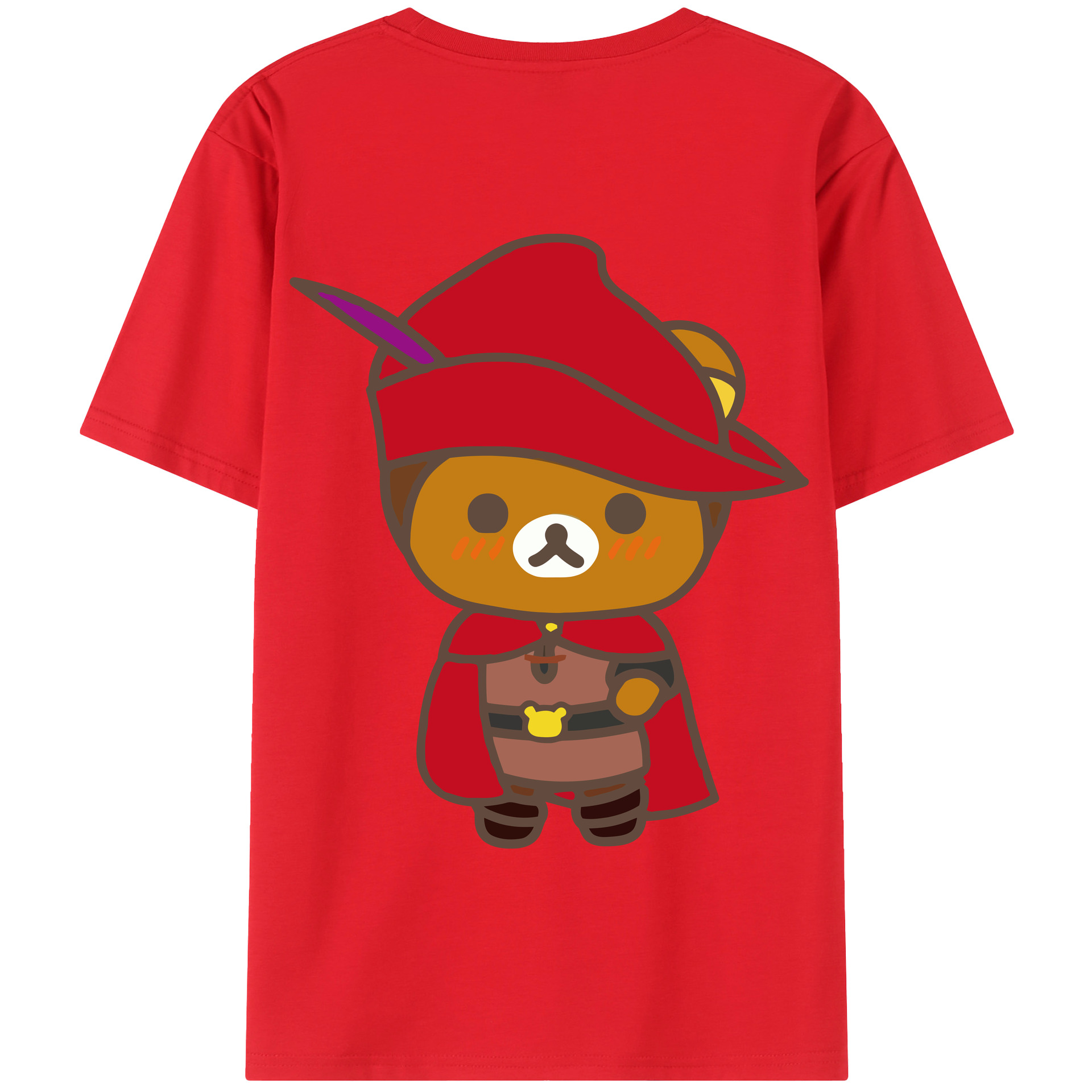 （画像用） リラックマ リラックマ キイロイトリ Rilakkuma Korilakkuma Kiiroitori 綿100％半袖Tシャツ（背面プリント）