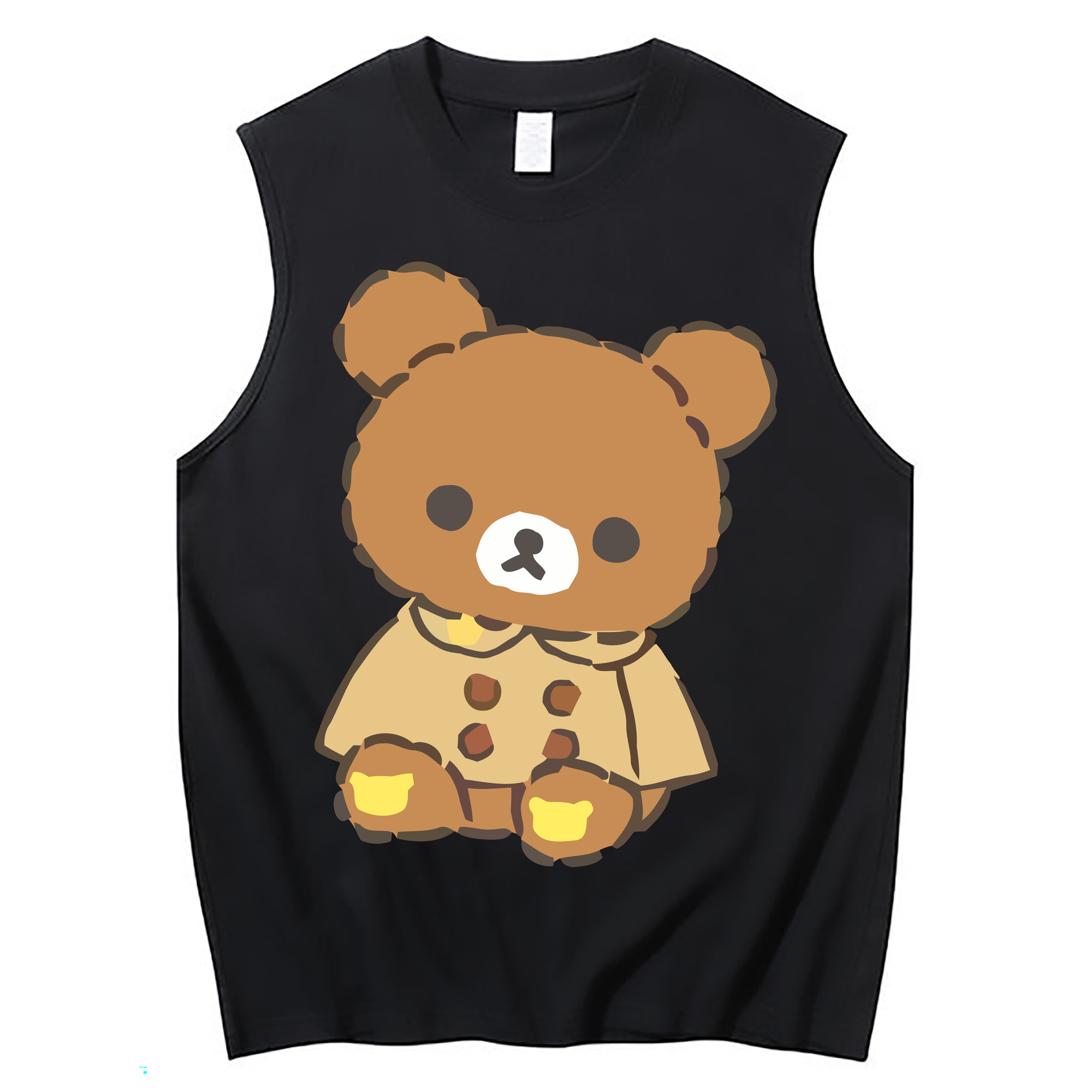 （画像用） リラックマ リラックマ キイロイトリ Rilakkuma Korilakkuma Kiiroitori コットン100％タンクトップ（フロントプリント）