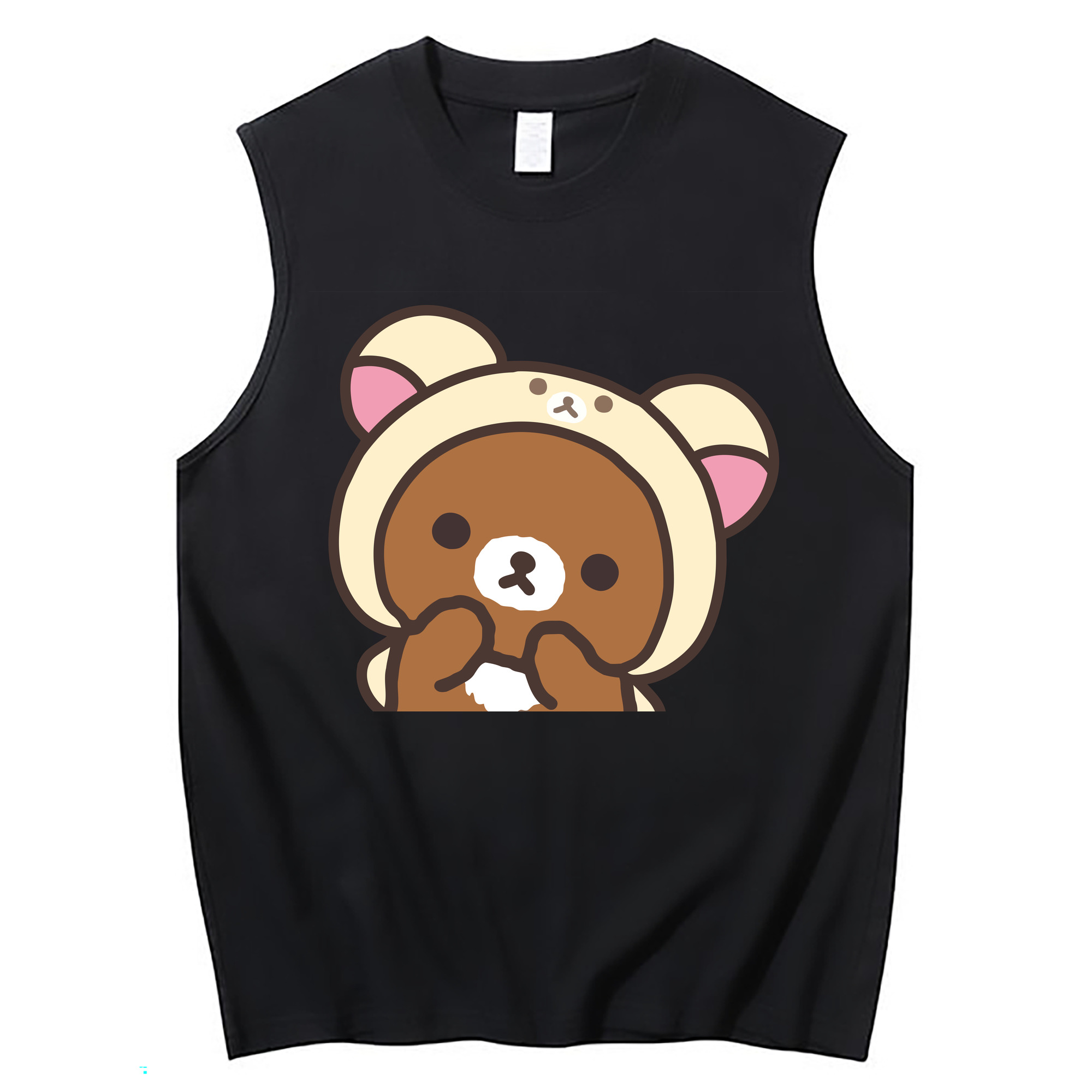（画像用） リラックマ リラックマ キイロイトリ Rilakkuma Korilakkuma Kiiroitori コットン100％タンクトップ（フロントプリント）