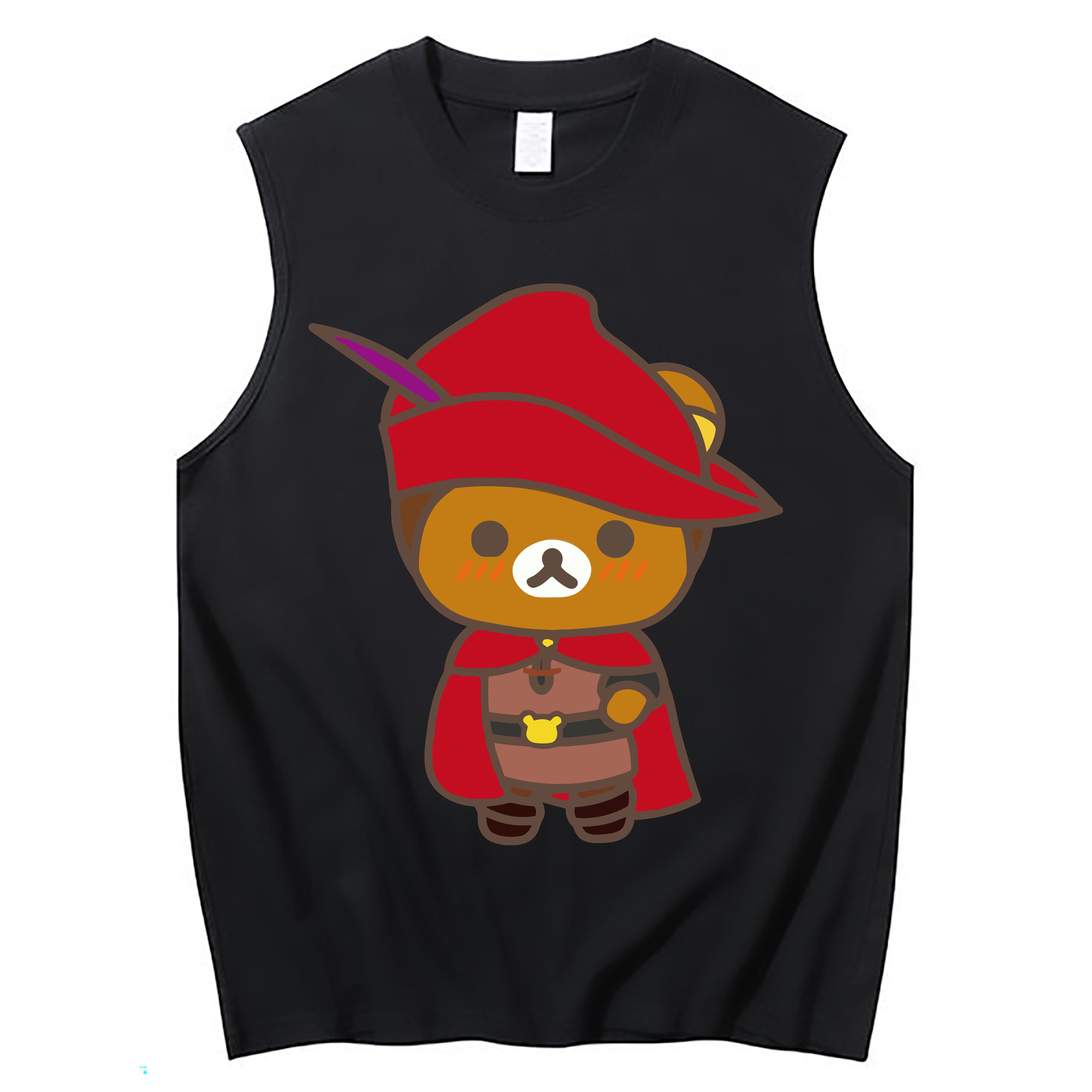（画像用） リラックマ リラックマ キイロイトリ Rilakkuma Korilakkuma Kiiroitori コットン100％タンクトップ（フロントプリント）