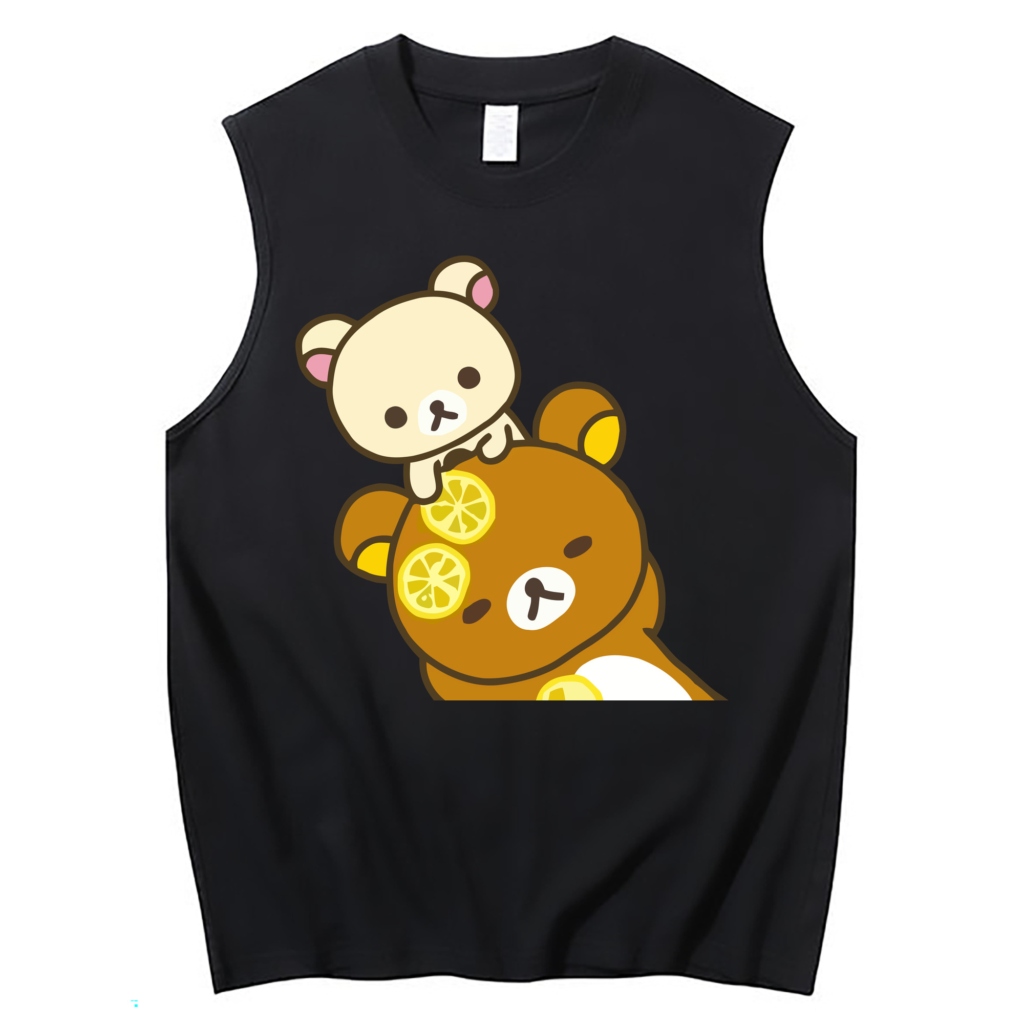 （画像用） リラックマ リラックマ キイロイトリ Rilakkuma Korilakkuma Kiiroitori コットン100％タンクトップ（フロントプリント）