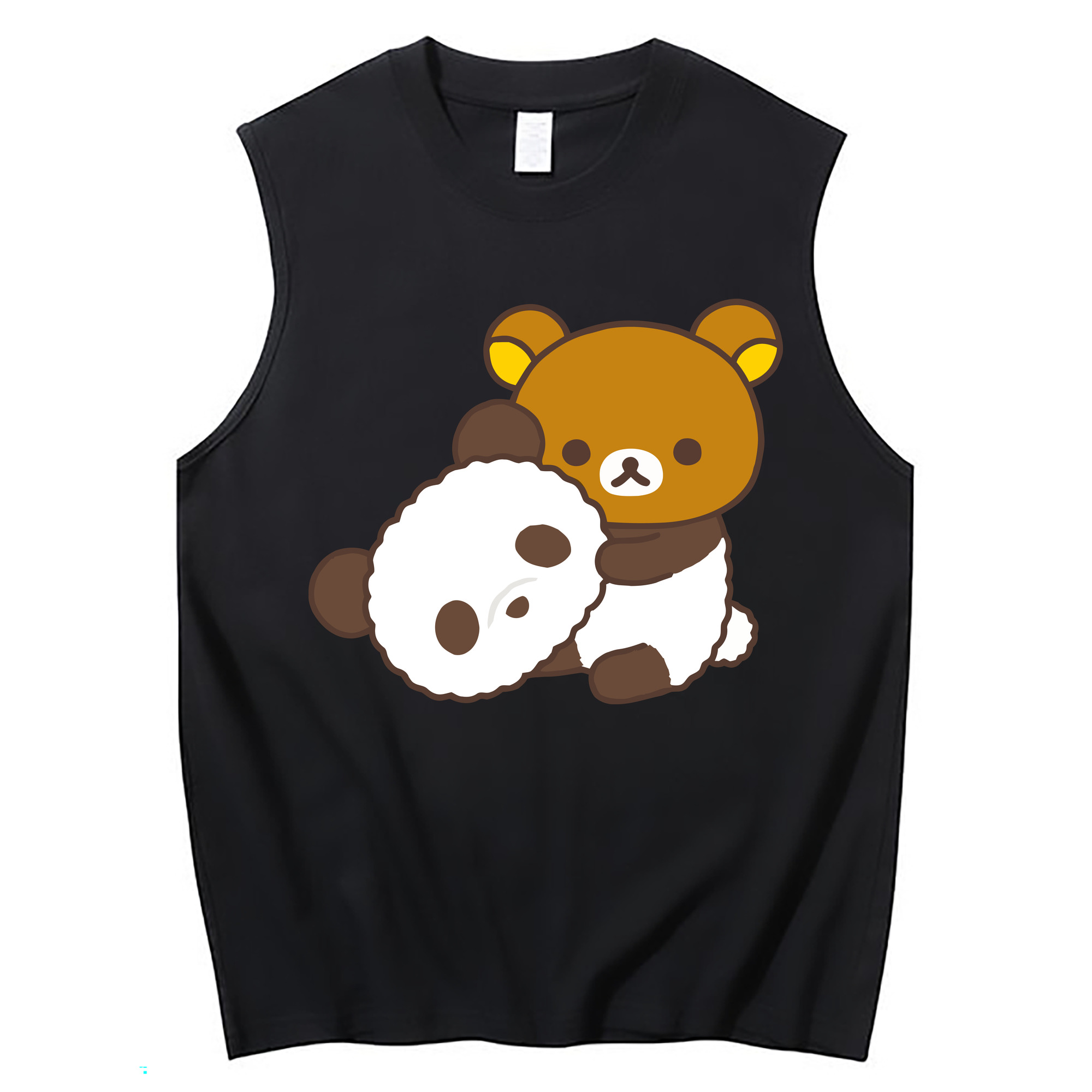 （画像用） リラックマ リラックマ キイロイトリ Rilakkuma Korilakkuma Kiiroitori コットン100％タンクトップ（フロントプリント）
