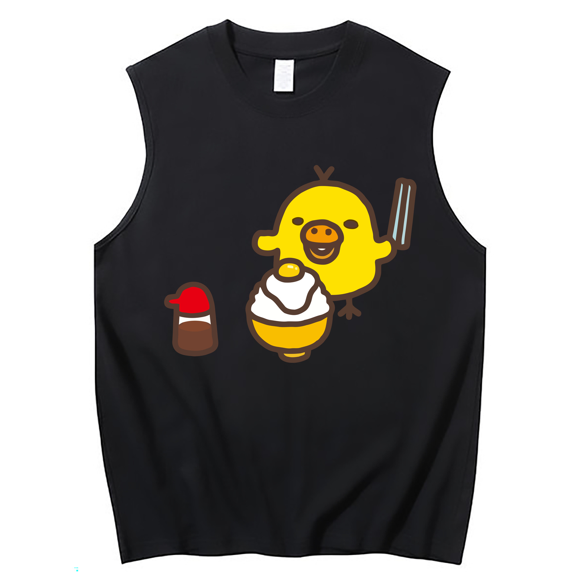 （画像用） リラックマ リラックマ キイロイトリ Rilakkuma Korilakkuma Kiiroitori コットン100％タンクトップ（フロントプリント）