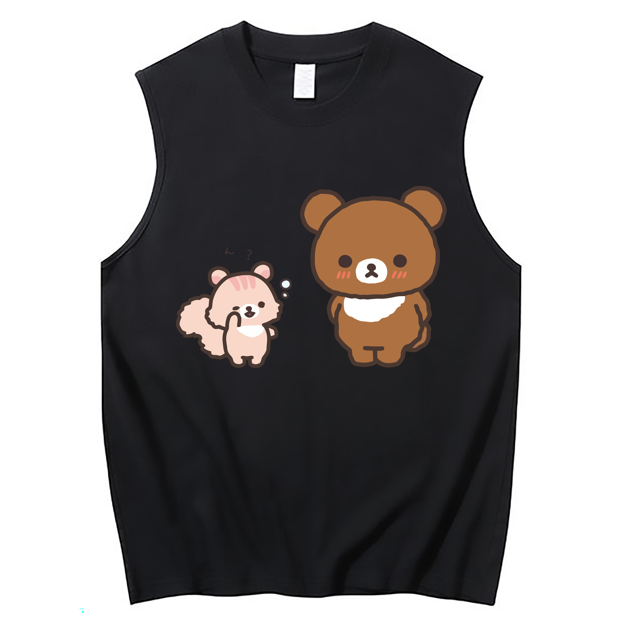 （画像用） リラックマ リラックマ キイロイトリ Rilakkuma Korilakkuma Kiiroitori コットン100％タンクトップ（フロントプリント）