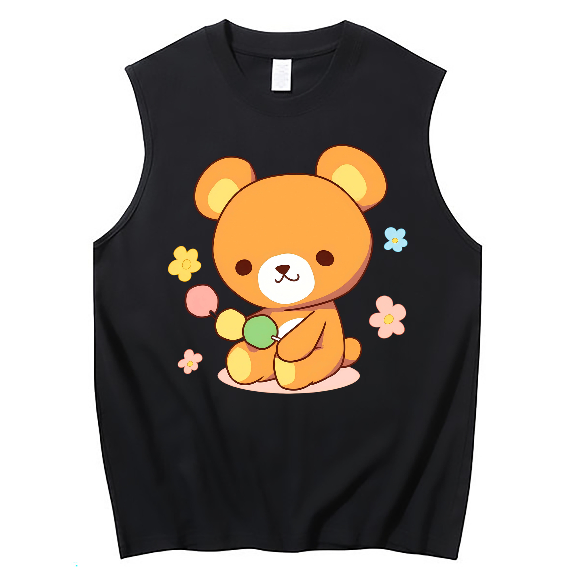 （画像用） リラックマ リラックマ キイロイトリ Rilakkuma Korilakkuma Kiiroitori コットン100％タンクトップ（フロントプリント）