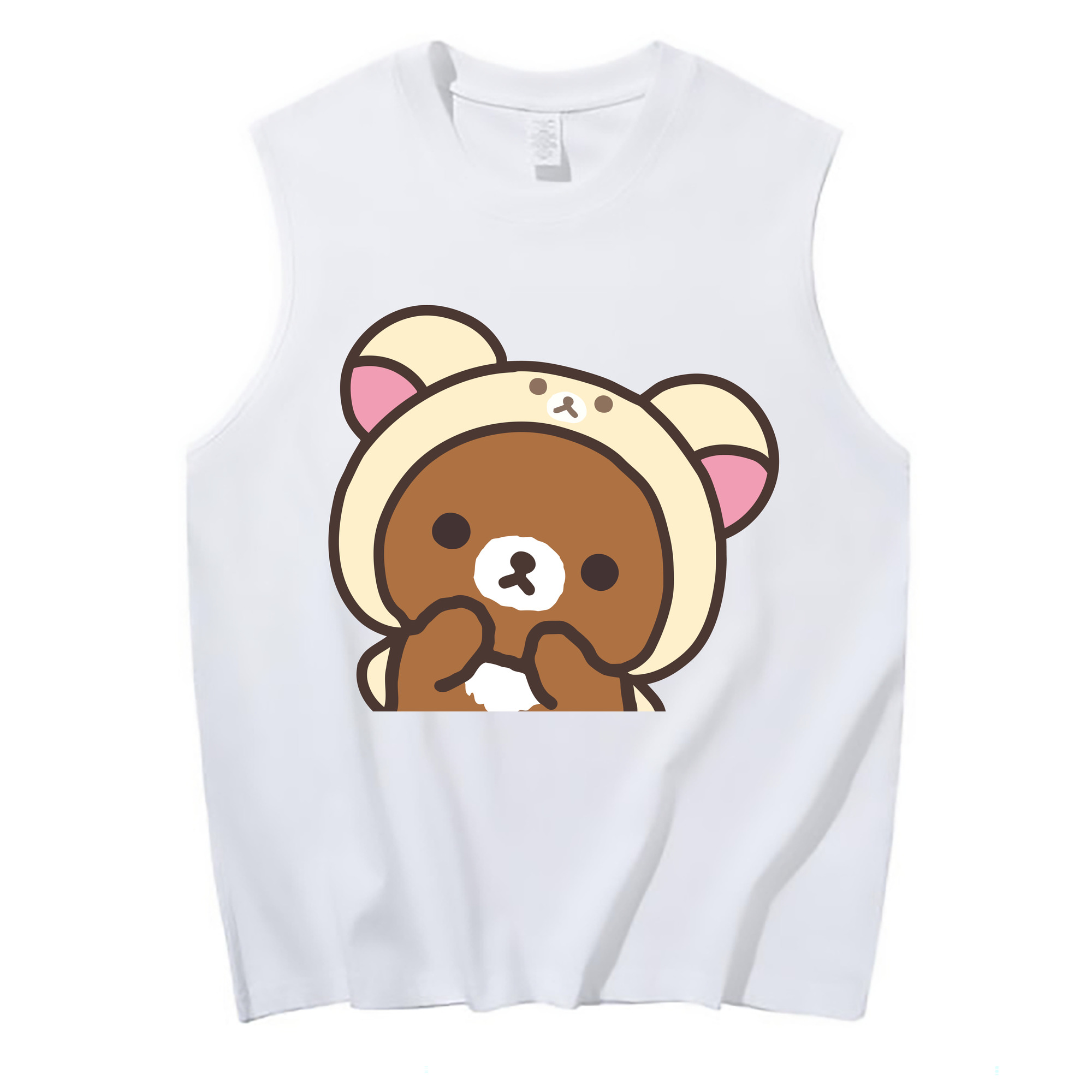 （画像用） リラックマ リラックマ キイロイトリ Rilakkuma Korilakkuma Kiiroitori コットン100％タンクトップ（フロントプリント）