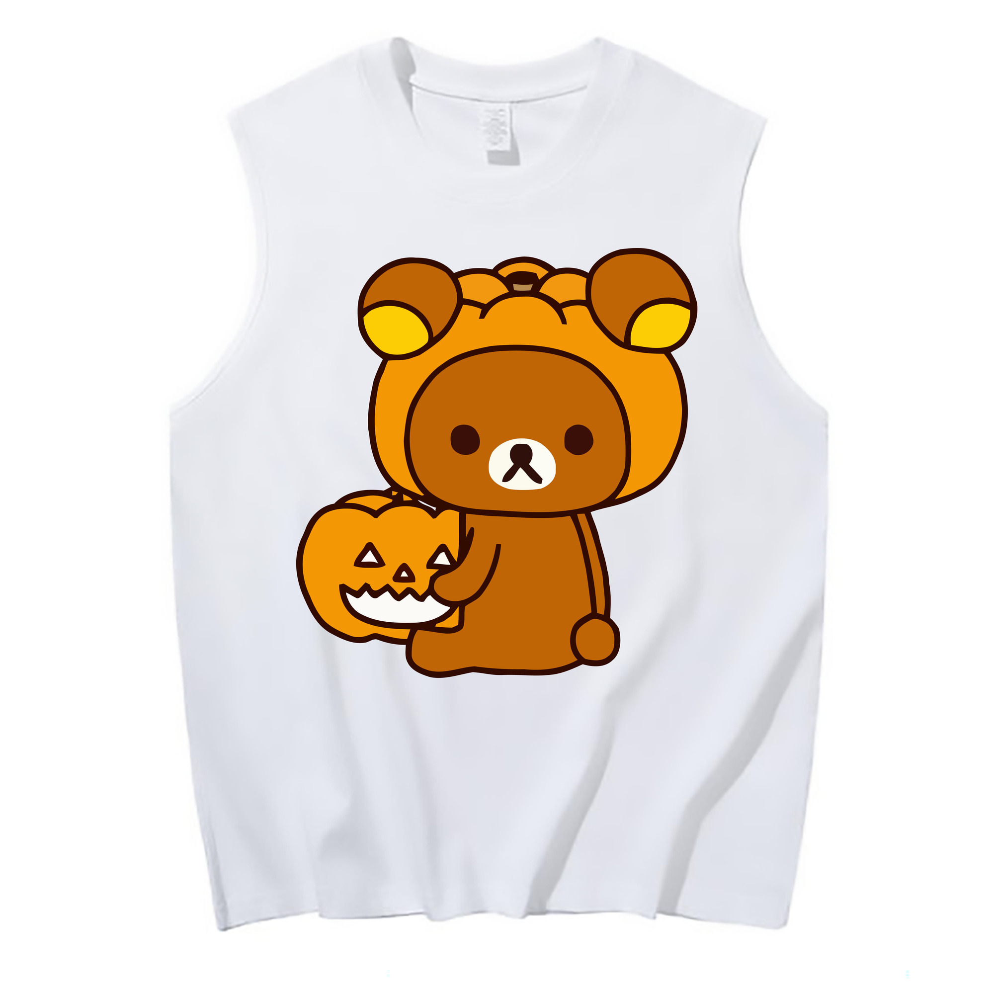 （画像用） リラックマ リラックマ キイロイトリ Rilakkuma Korilakkuma Kiiroitori コットン100％タンクトップ（フロントプリント）