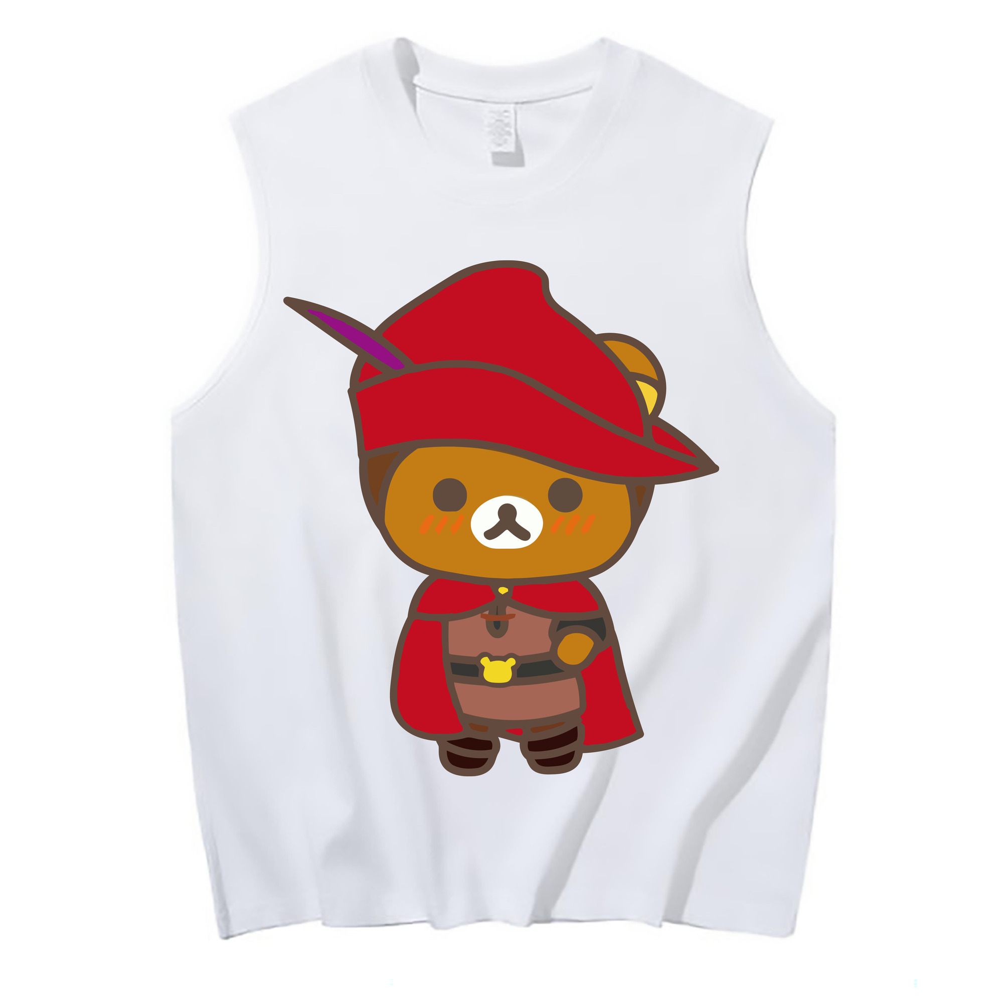 （画像用） リラックマ リラックマ キイロイトリ Rilakkuma Korilakkuma Kiiroitori コットン100％タンクトップ（フロントプリント）