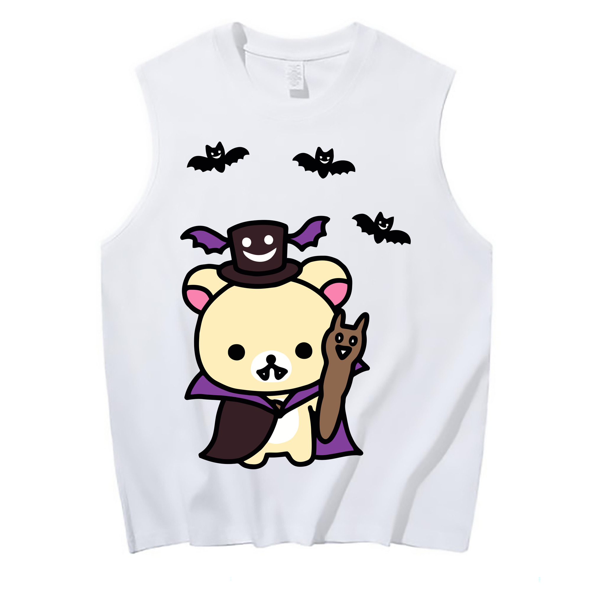 （画像用） リラックマ リラックマ キイロイトリ Rilakkuma Korilakkuma Kiiroitori コットン100％タンクトップ（フロントプリント）