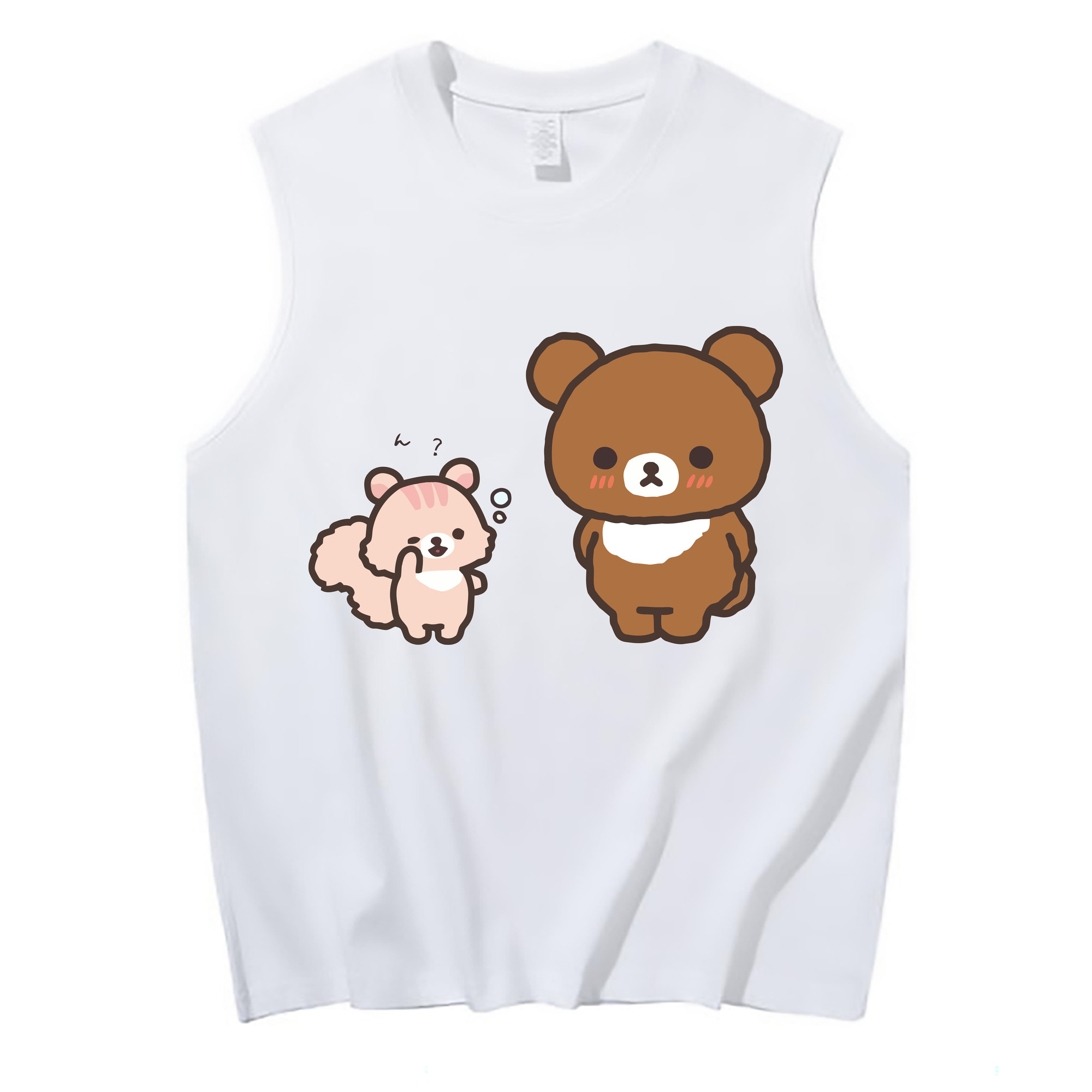 （画像用） リラックマ リラックマ キイロイトリ Rilakkuma Korilakkuma Kiiroitori コットン100％タンクトップ（フロントプリント）
