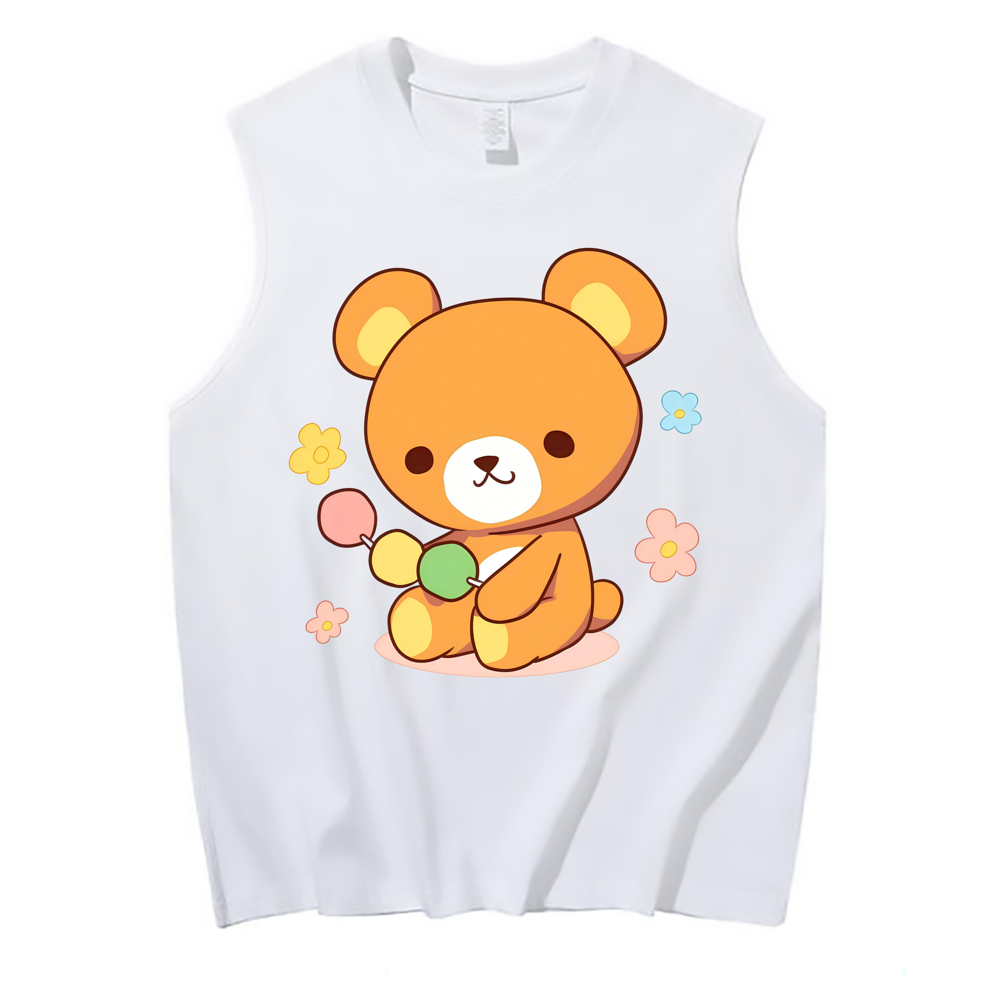 （画像用） リラックマ リラックマ キイロイトリ Rilakkuma Korilakkuma Kiiroitori コットン100％タンクトップ（フロントプリント）