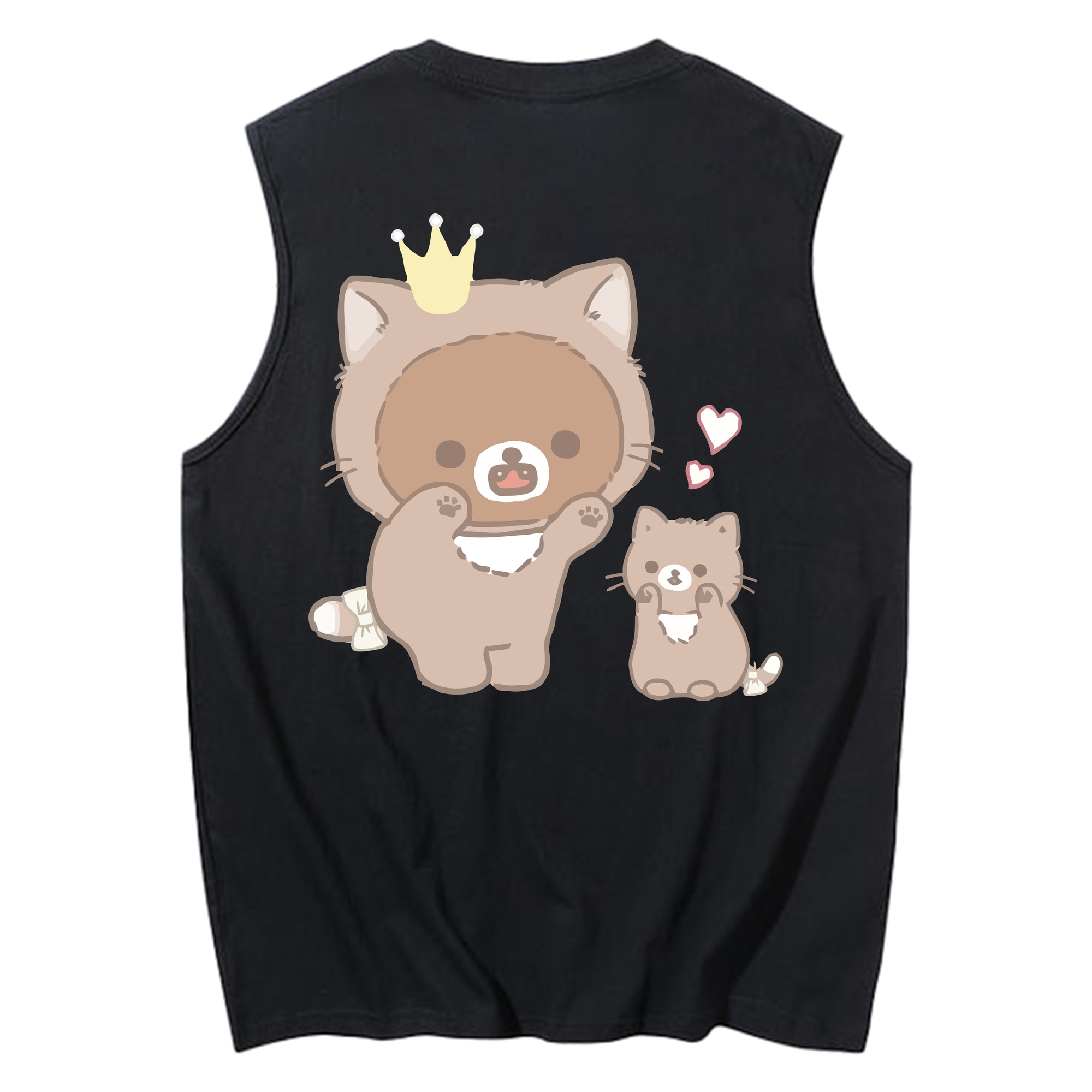 （画像用） リラックマ リラックマ キイロイトリ Rilakkuma Korilakkuma Kiiroitori コットン100％タンクトップ（背面プリント）
