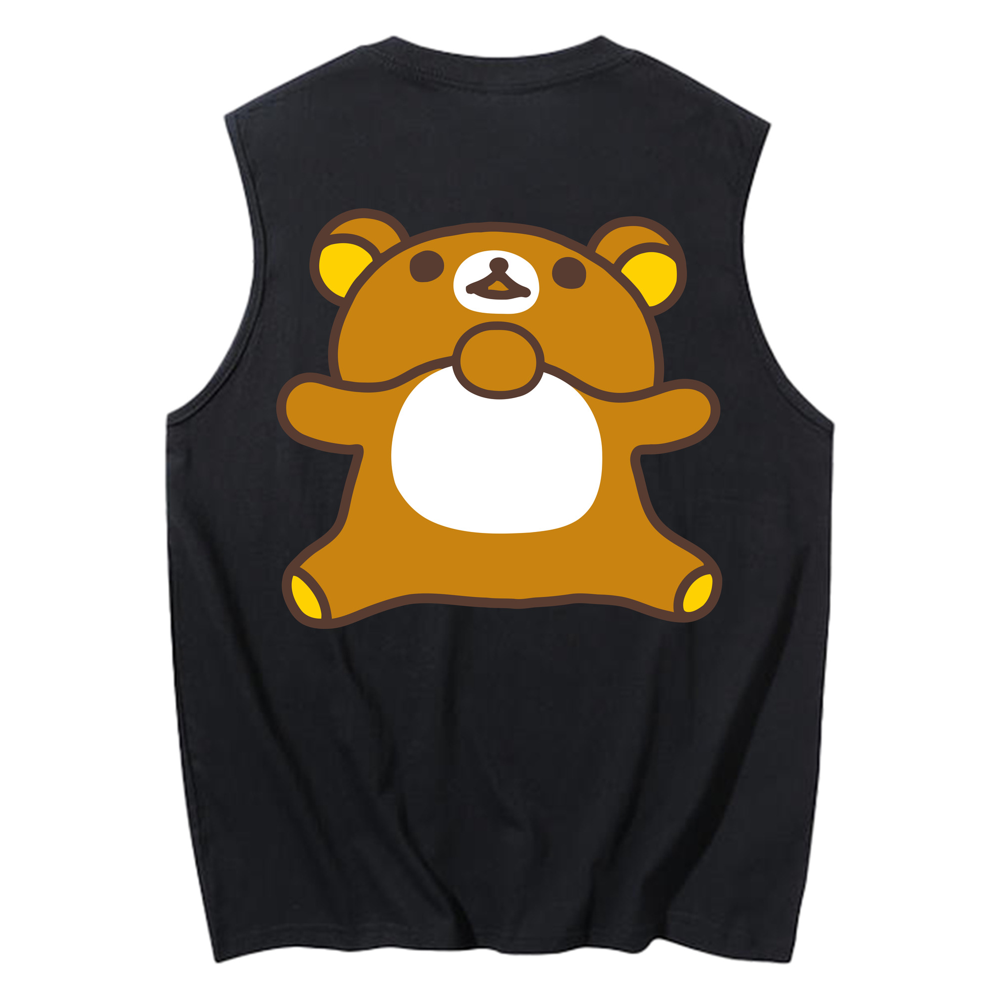 （画像用） リラックマ リラックマ キイロイトリ Rilakkuma Korilakkuma Kiiroitori コットン100％タンクトップ（背面プリント）