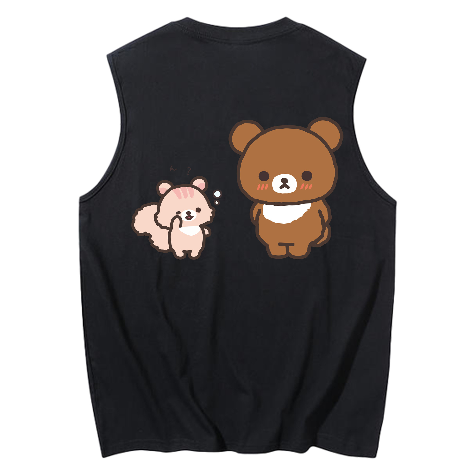 （画像用） リラックマ リラックマ キイロイトリ Rilakkuma Korilakkuma Kiiroitori コットン100％タンクトップ（背面プリント）