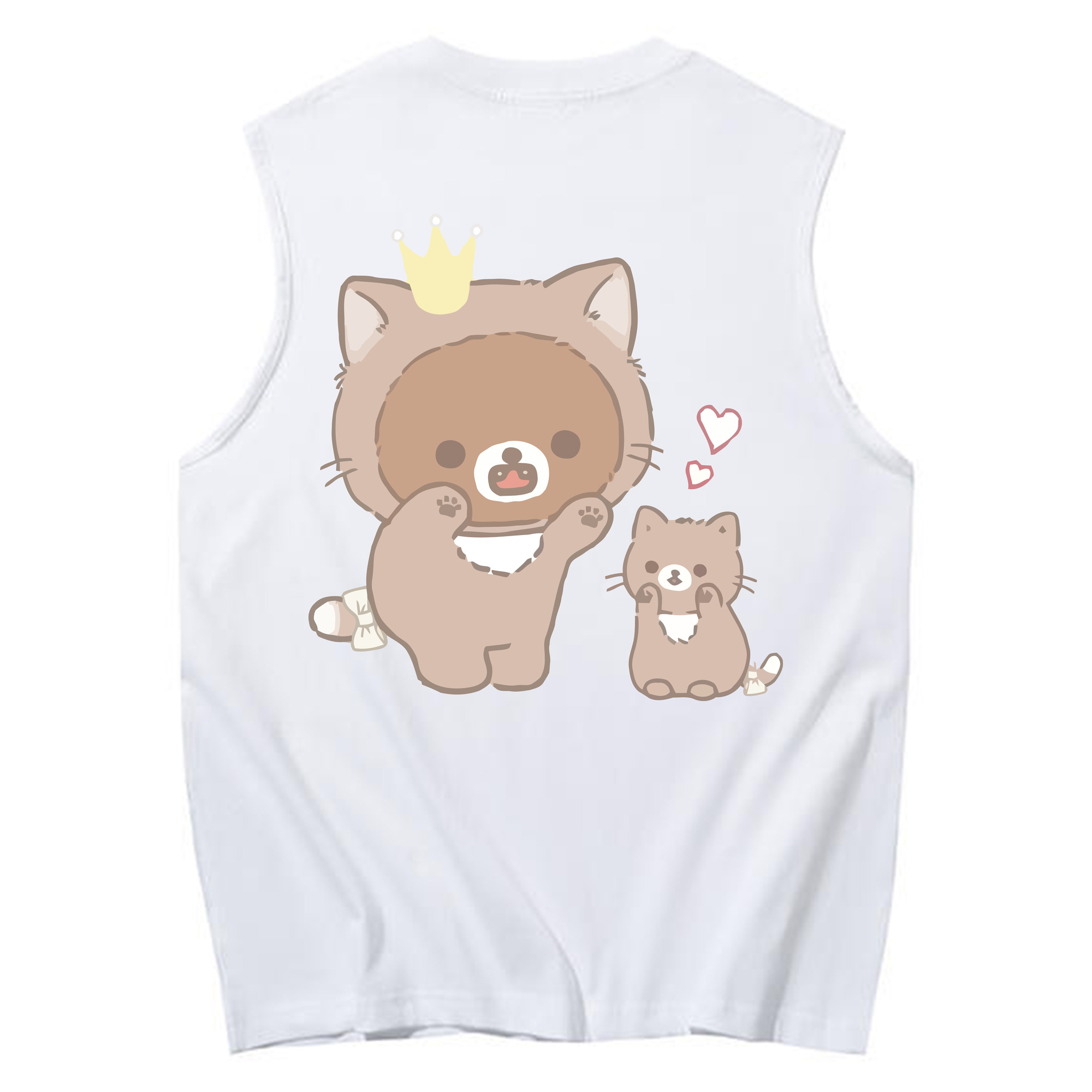（画像用） リラックマ リラックマ キイロイトリ Rilakkuma Korilakkuma Kiiroitori コットン100％タンクトップ（背面プリント）