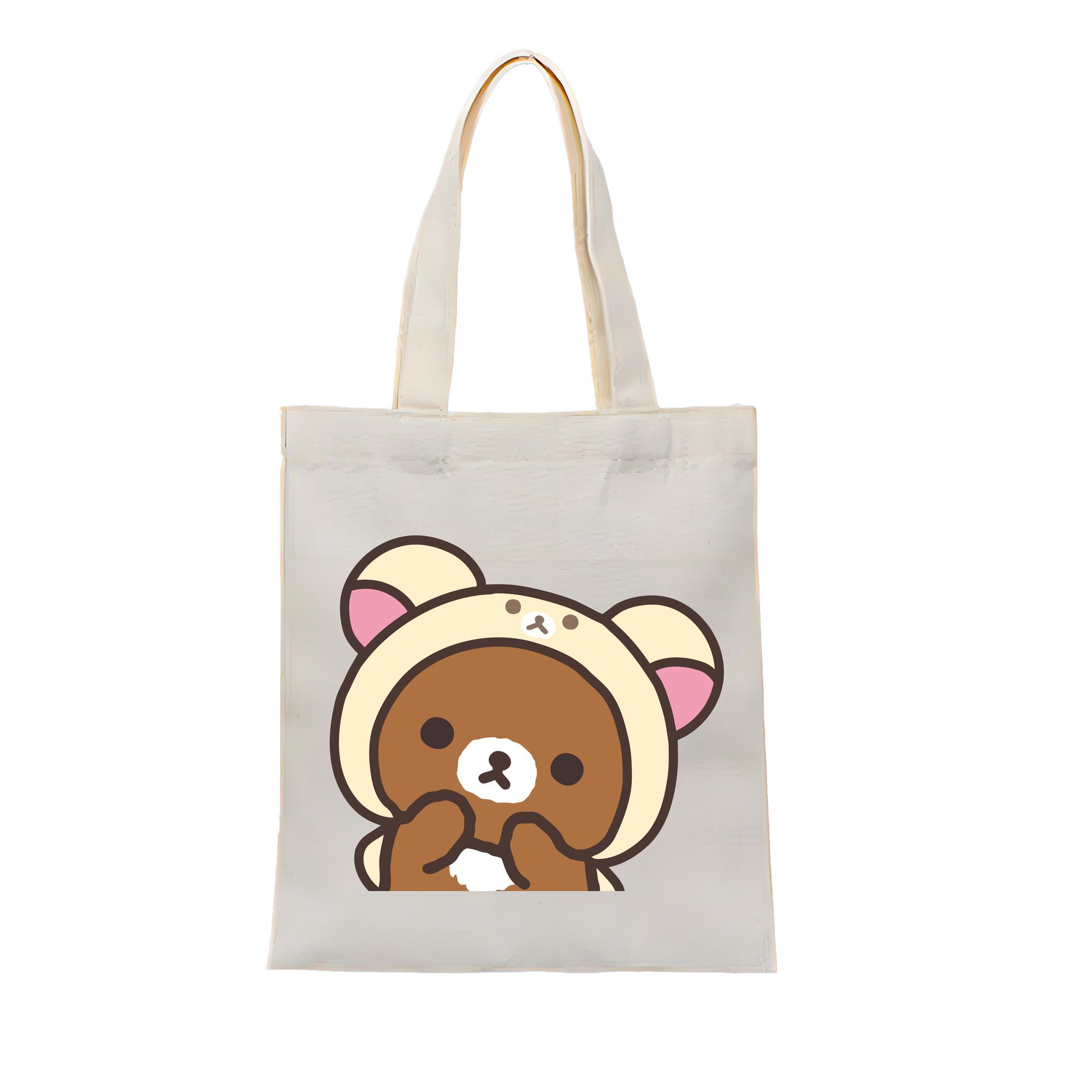 （画像用） リラックマ リラックマ キイロイトリ Rilakkuma Korilakkuma Kiiroitori 縦型キャンバス生地手提げバッグ　トートバッグ