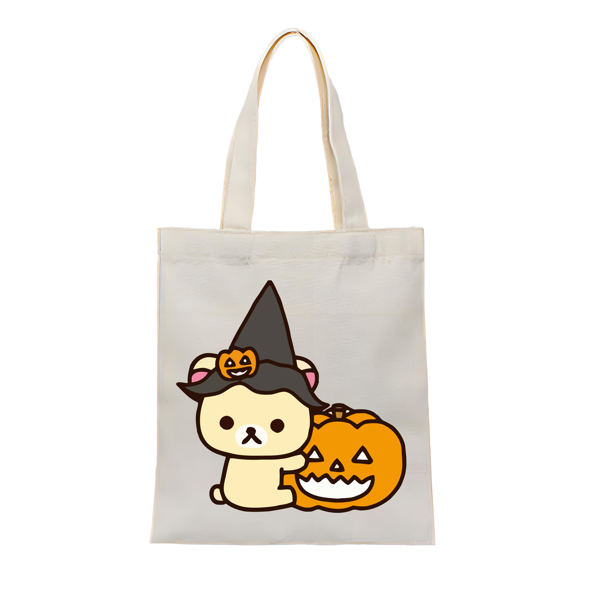 （画像用） リラックマ リラックマ キイロイトリ Rilakkuma Korilakkuma Kiiroitori 縦型キャンバス生地手提げバッグ　トートバッグ