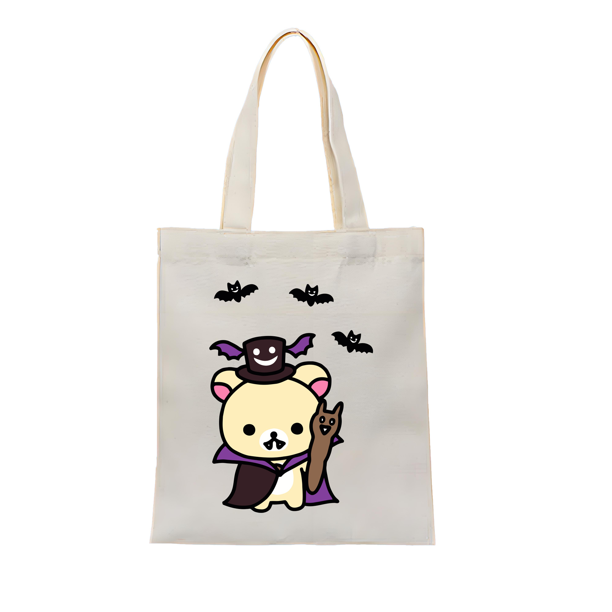 （画像用） リラックマ リラックマ キイロイトリ Rilakkuma Korilakkuma Kiiroitori 縦型キャンバス生地手提げバッグ　トートバッグ