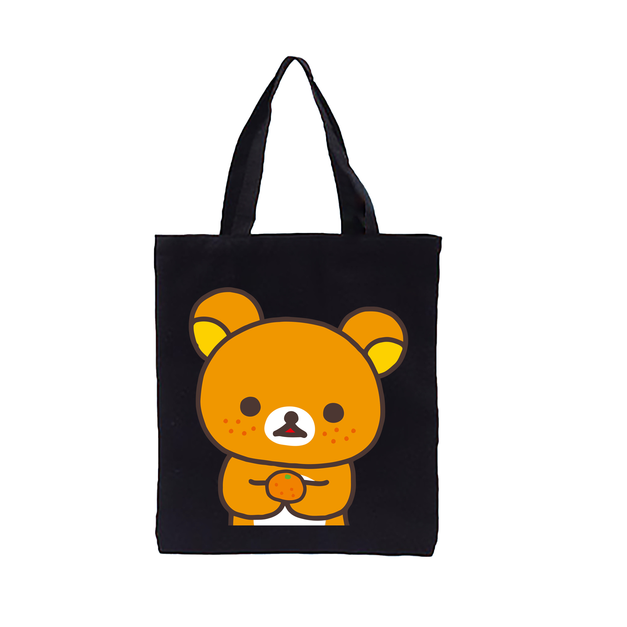 （画像用） リラックマ リラックマ キイロイトリ Rilakkuma Korilakkuma Kiiroitori 縦型キャンバス生地手提げバッグ　トートバッグ
