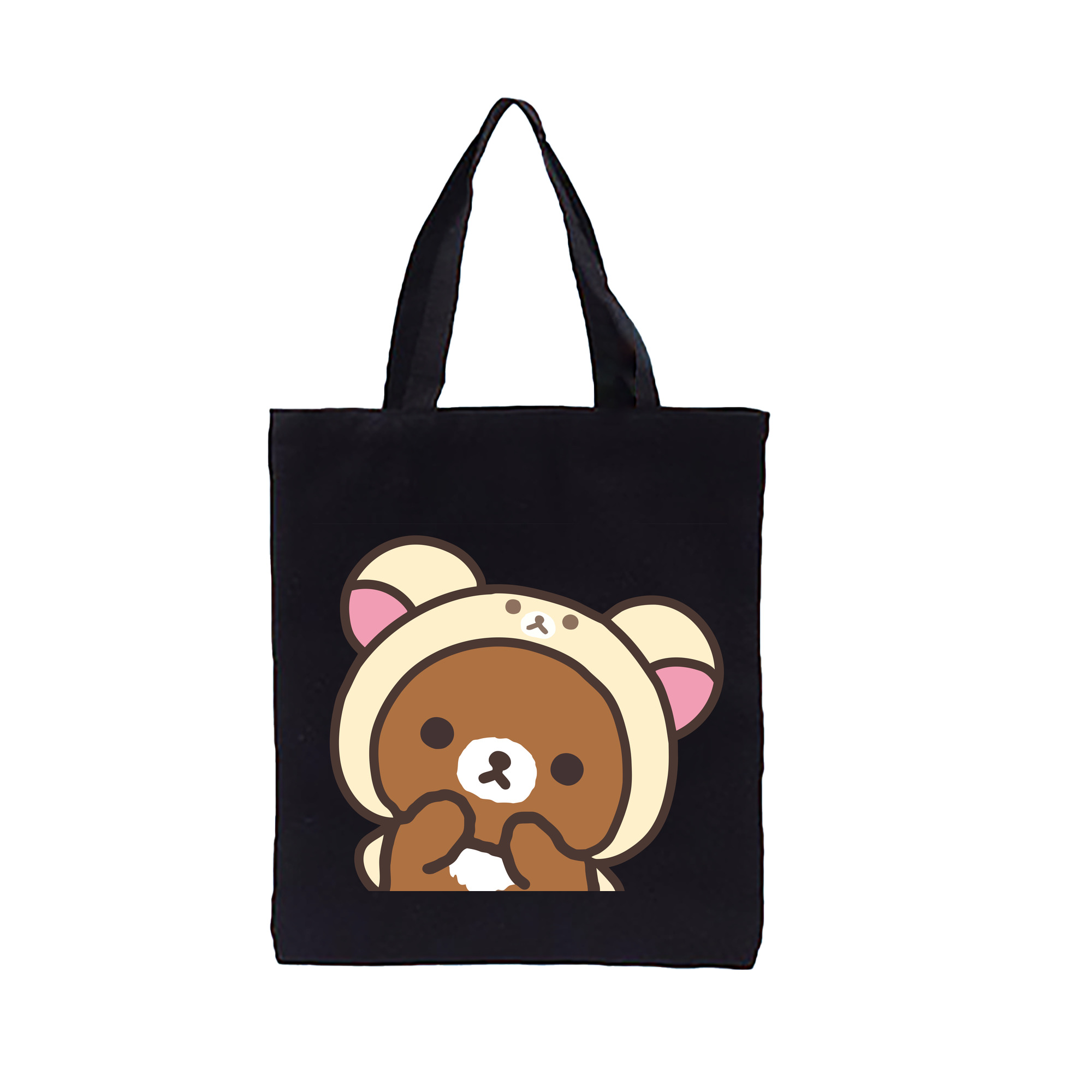 （画像用） リラックマ リラックマ キイロイトリ Rilakkuma Korilakkuma Kiiroitori 縦型キャンバス生地手提げバッグ　トートバッグ