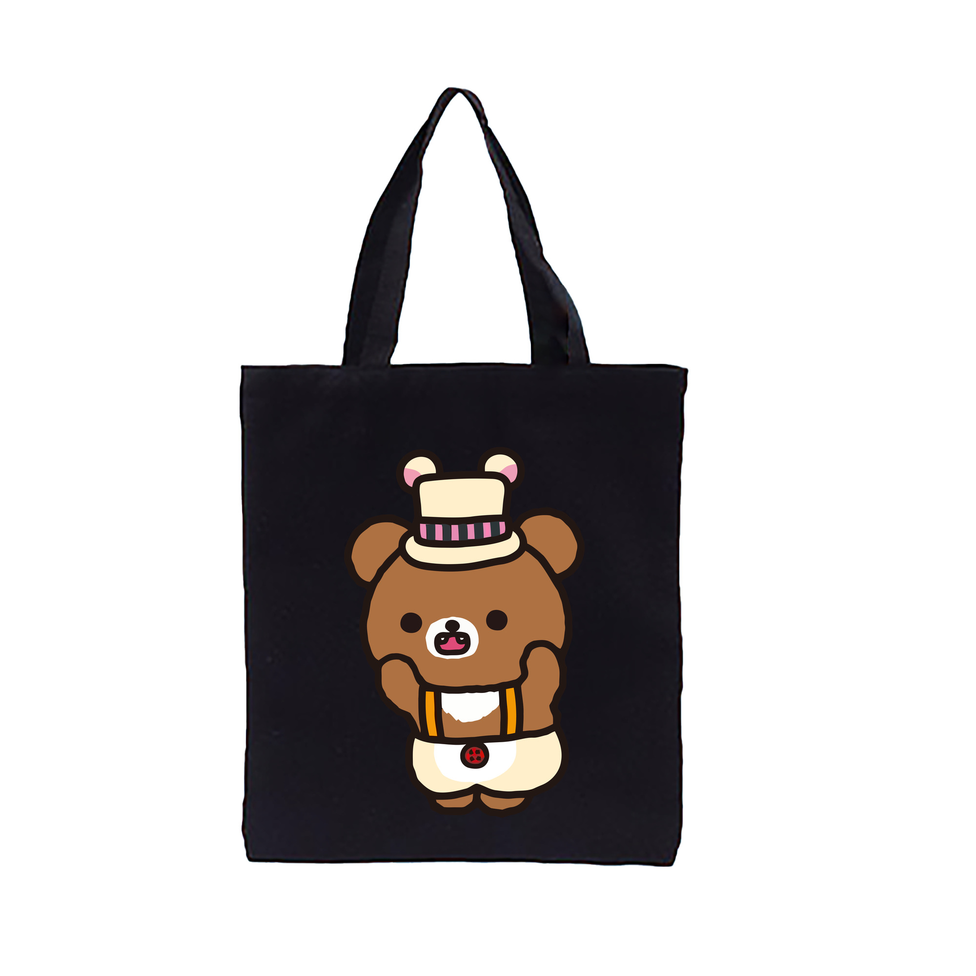 （画像用） リラックマ リラックマ キイロイトリ Rilakkuma Korilakkuma Kiiroitori 縦型キャンバス生地手提げバッグ　トートバッグ