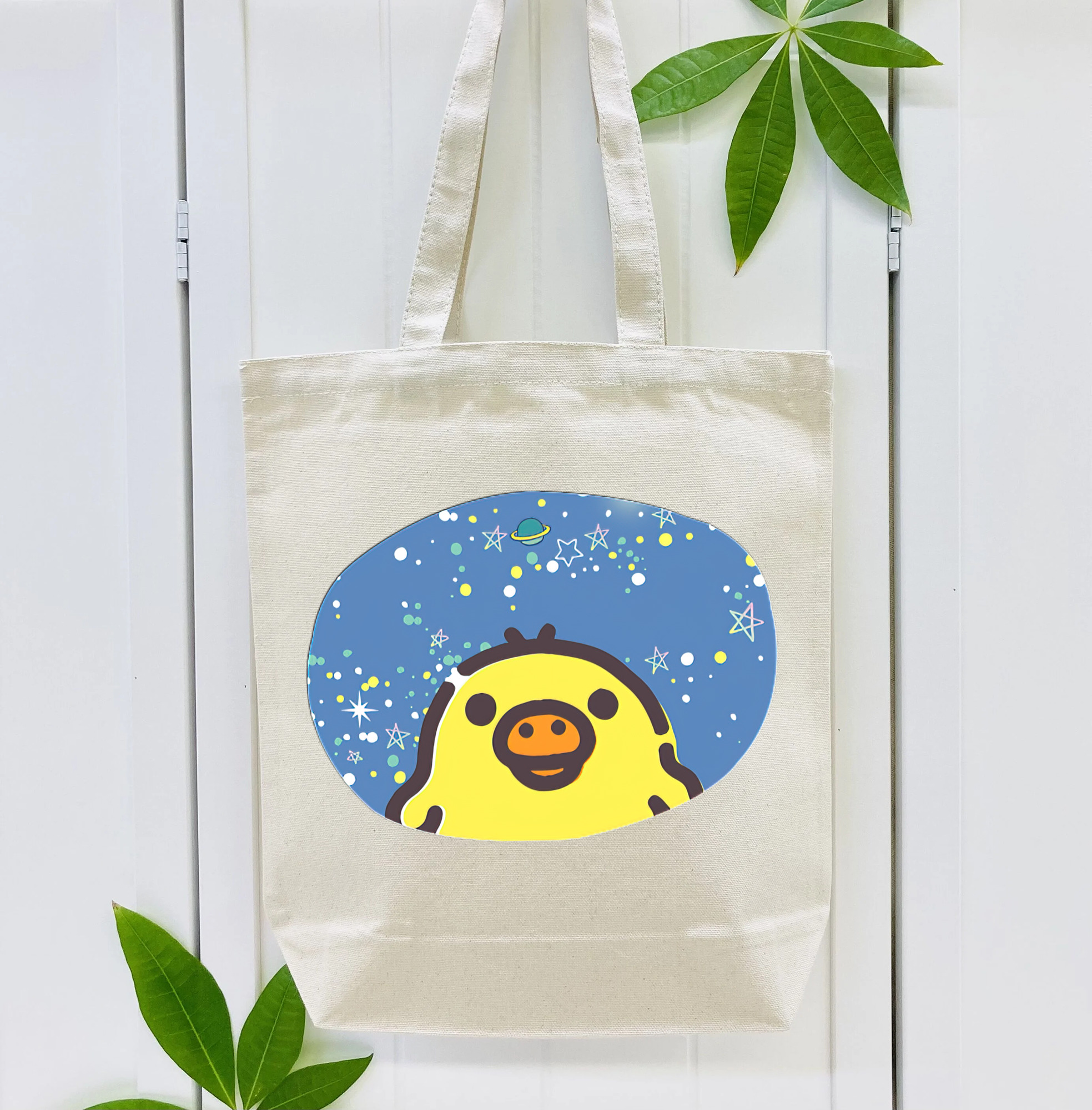 リラックマ リラックマ キイロイトリ Rilakkuma Korilakkuma Kiiroitori 縦型キャンバス生地手提げバッグ　トートバッグ