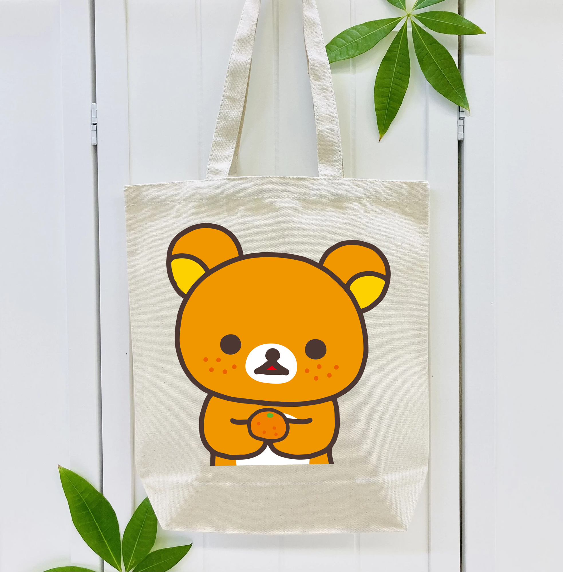 リラックマ リラックマ キイロイトリ Rilakkuma Korilakkuma Kiiroitori 縦型キャンバス生地手提げバッグ　トートバッグ