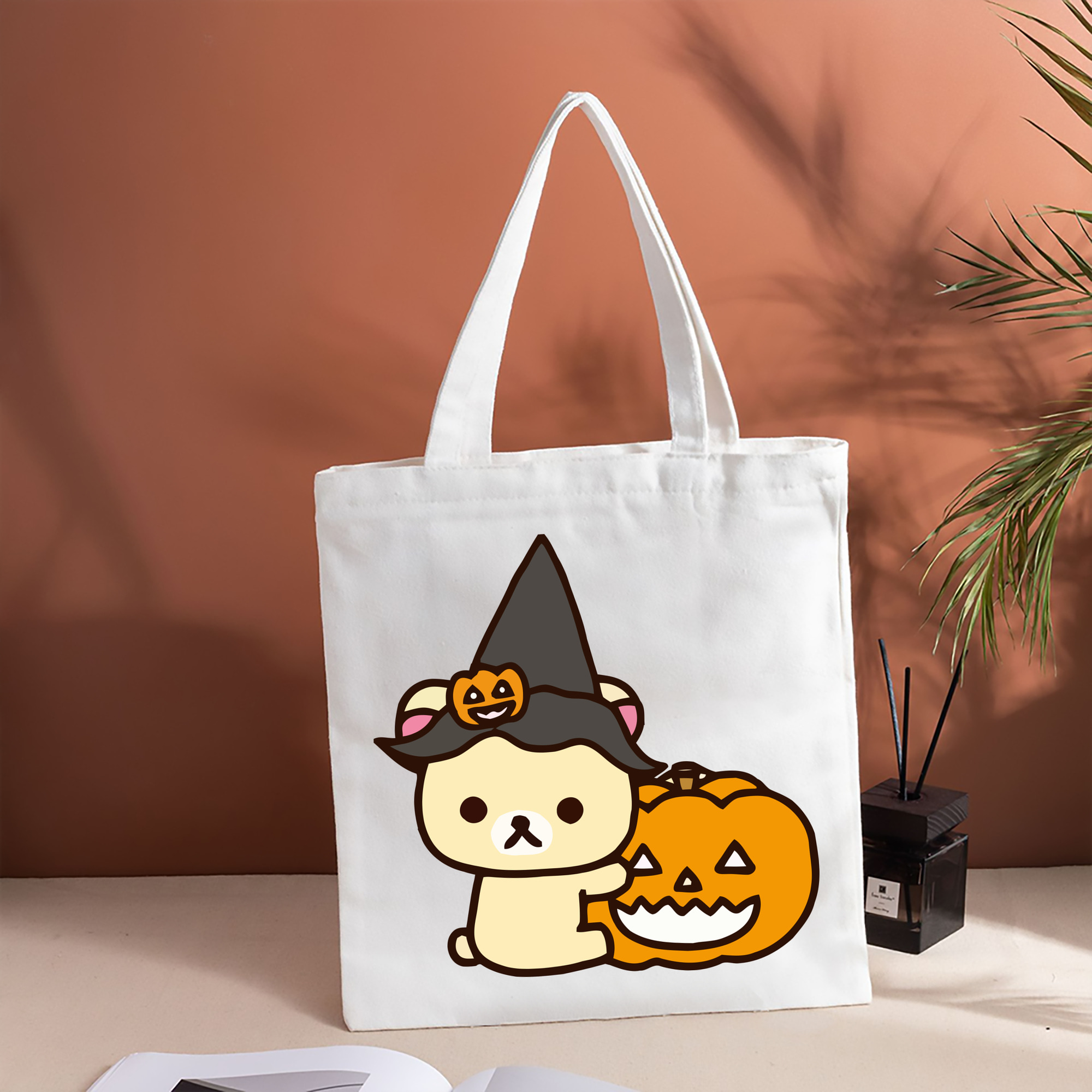 リラックマ リラックマ キイロイトリ Rilakkuma Korilakkuma Kiiroitori 縦型キャンバス生地手提げバッグ　トートバッグ