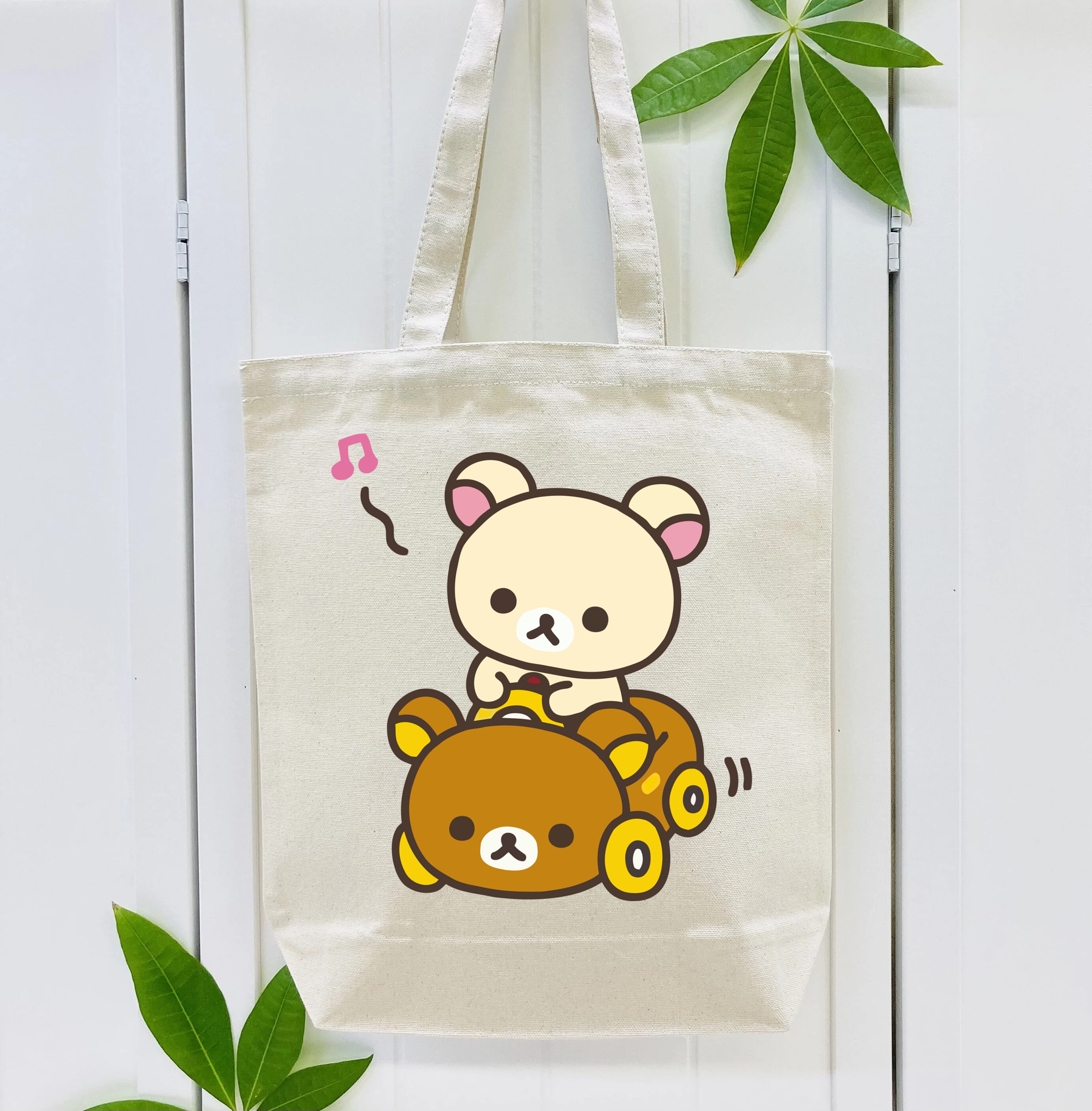 リラックマ リラックマ キイロイトリ Rilakkuma Korilakkuma Kiiroitori 縦型キャンバス生地手提げバッグ　トートバッグ