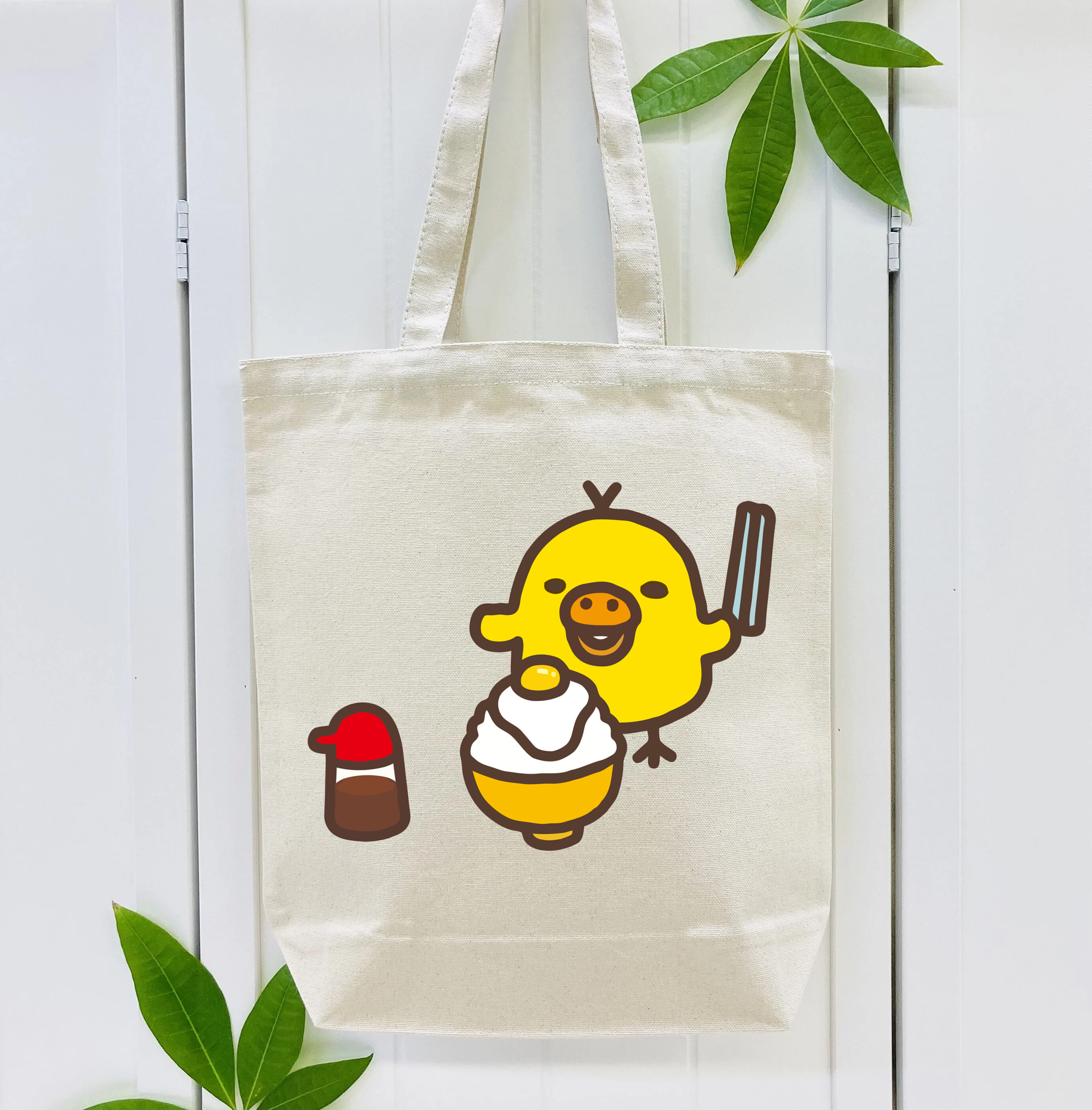 リラックマ リラックマ キイロイトリ Rilakkuma Korilakkuma Kiiroitori 縦型キャンバス生地手提げバッグ　トートバッグ