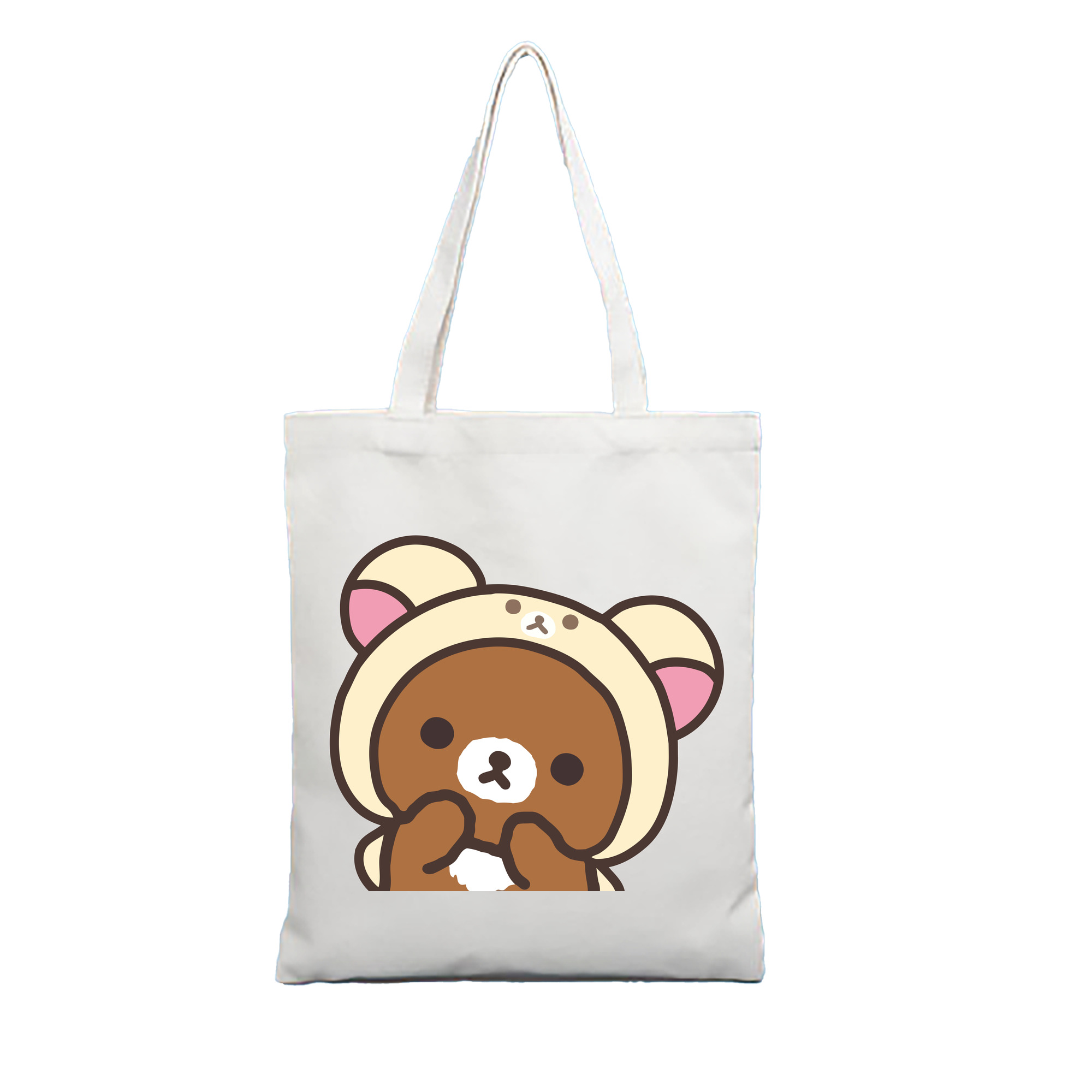 （画像用） リラックマ リラックマ キイロイトリ Rilakkuma Korilakkuma Kiiroitori 縦型キャンバス生地手提げバッグ　トートバッグ