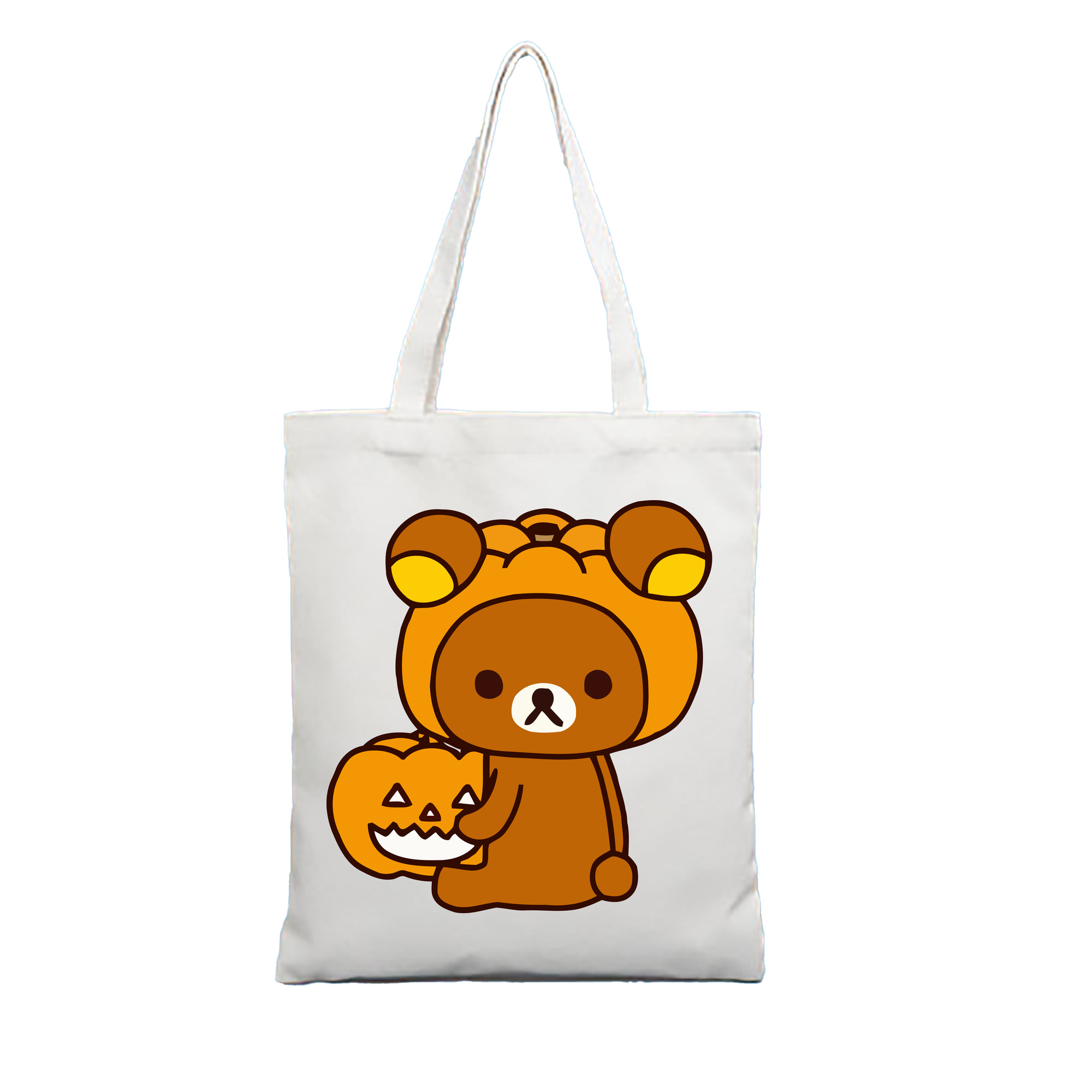 （画像用） リラックマ リラックマ キイロイトリ Rilakkuma Korilakkuma Kiiroitori 縦型キャンバス生地手提げバッグ　トートバッグ