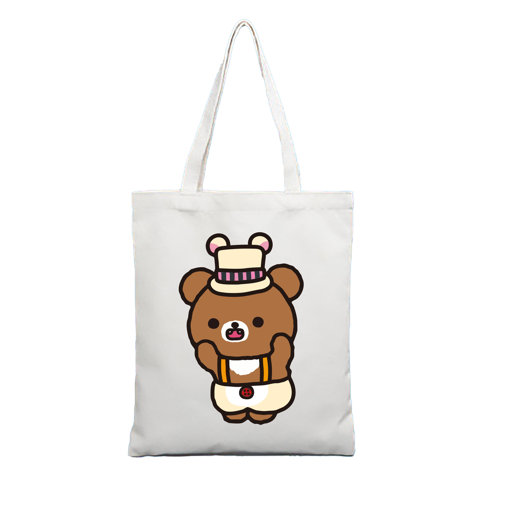 （画像用） リラックマ リラックマ キイロイトリ Rilakkuma Korilakkuma Kiiroitori 縦型キャンバス生地手提げバッグ　トートバッグ
