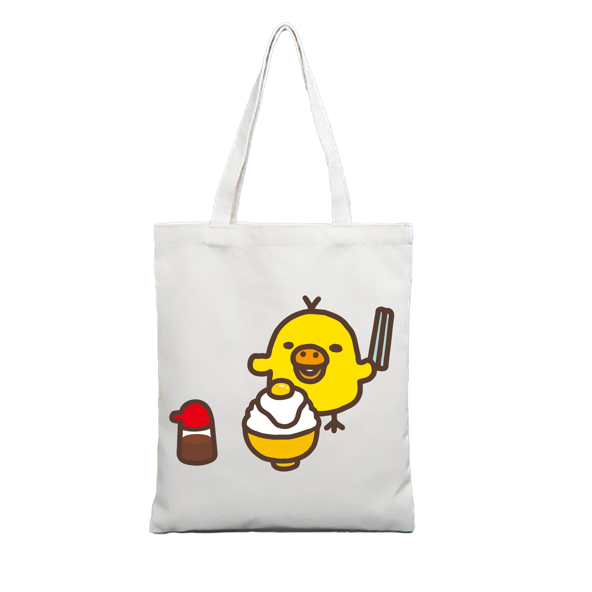 （画像用） リラックマ リラックマ キイロイトリ Rilakkuma Korilakkuma Kiiroitori 縦型キャンバス生地手提げバッグ　トートバッグ