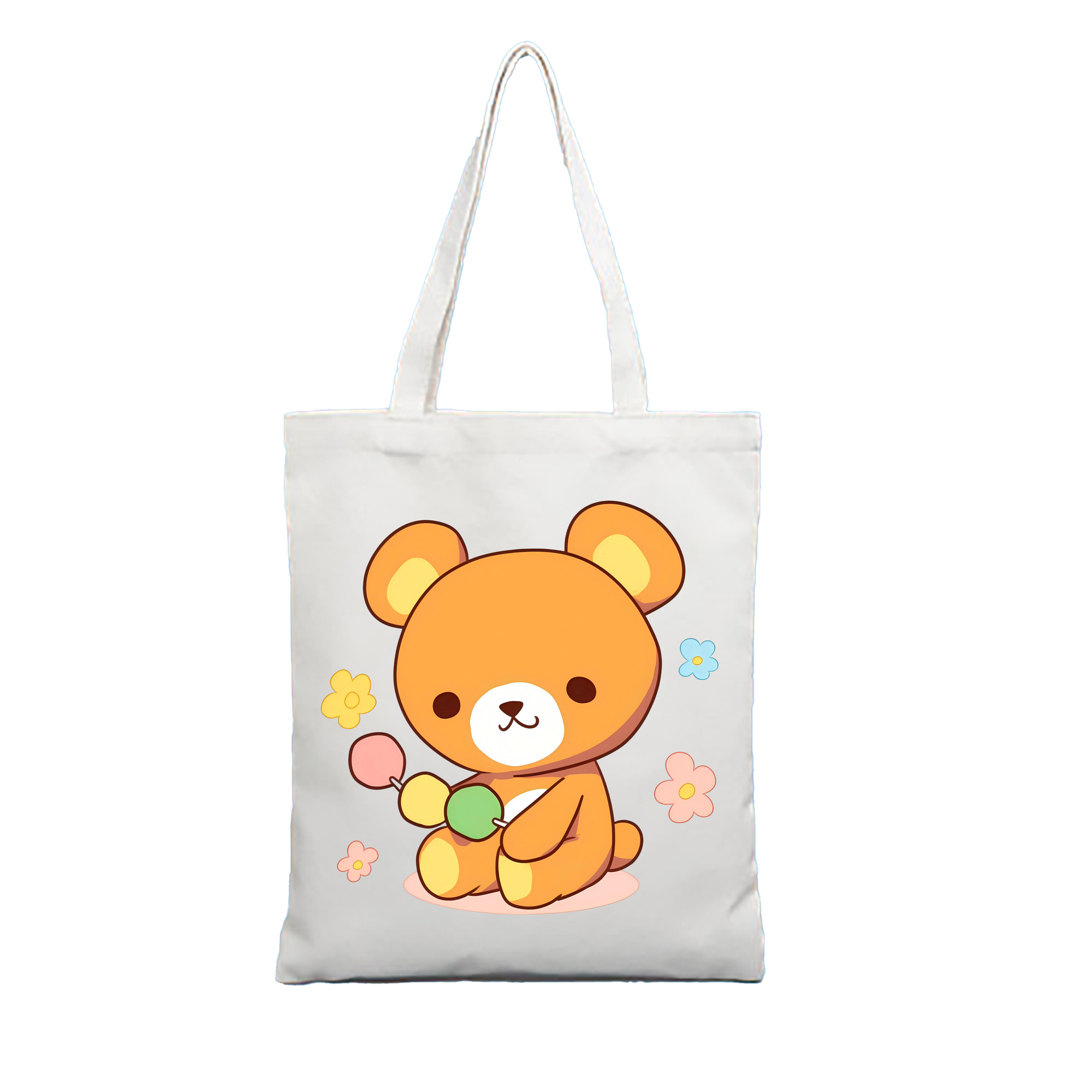 （画像用） リラックマ リラックマ キイロイトリ Rilakkuma Korilakkuma Kiiroitori 縦型キャンバス生地手提げバッグ　トートバッグ