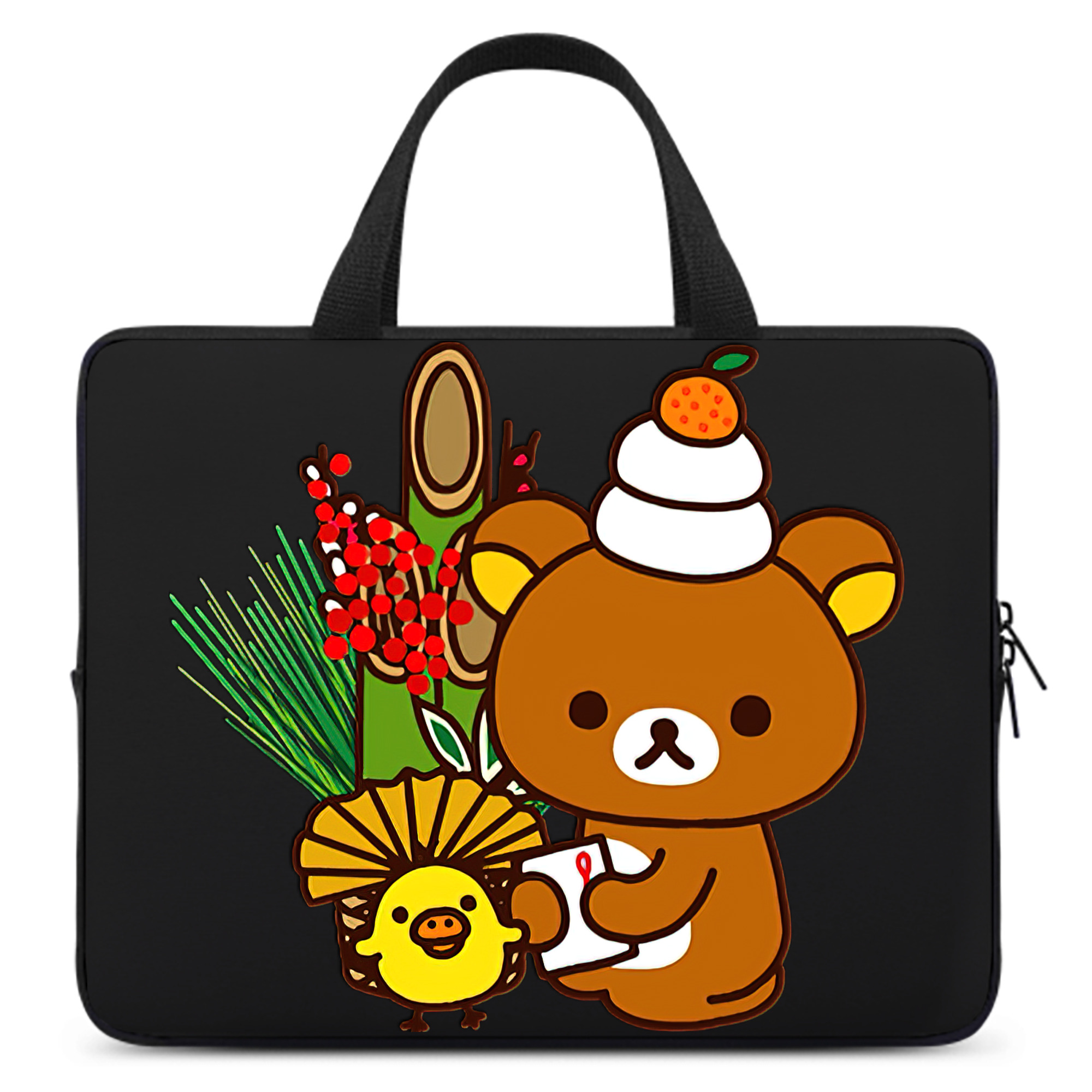 （画像用） リラックマ リラックマ キイロイトリ Rilakkuma Korilakkuma Kiiroitori 手提げノートパソコンバッグ