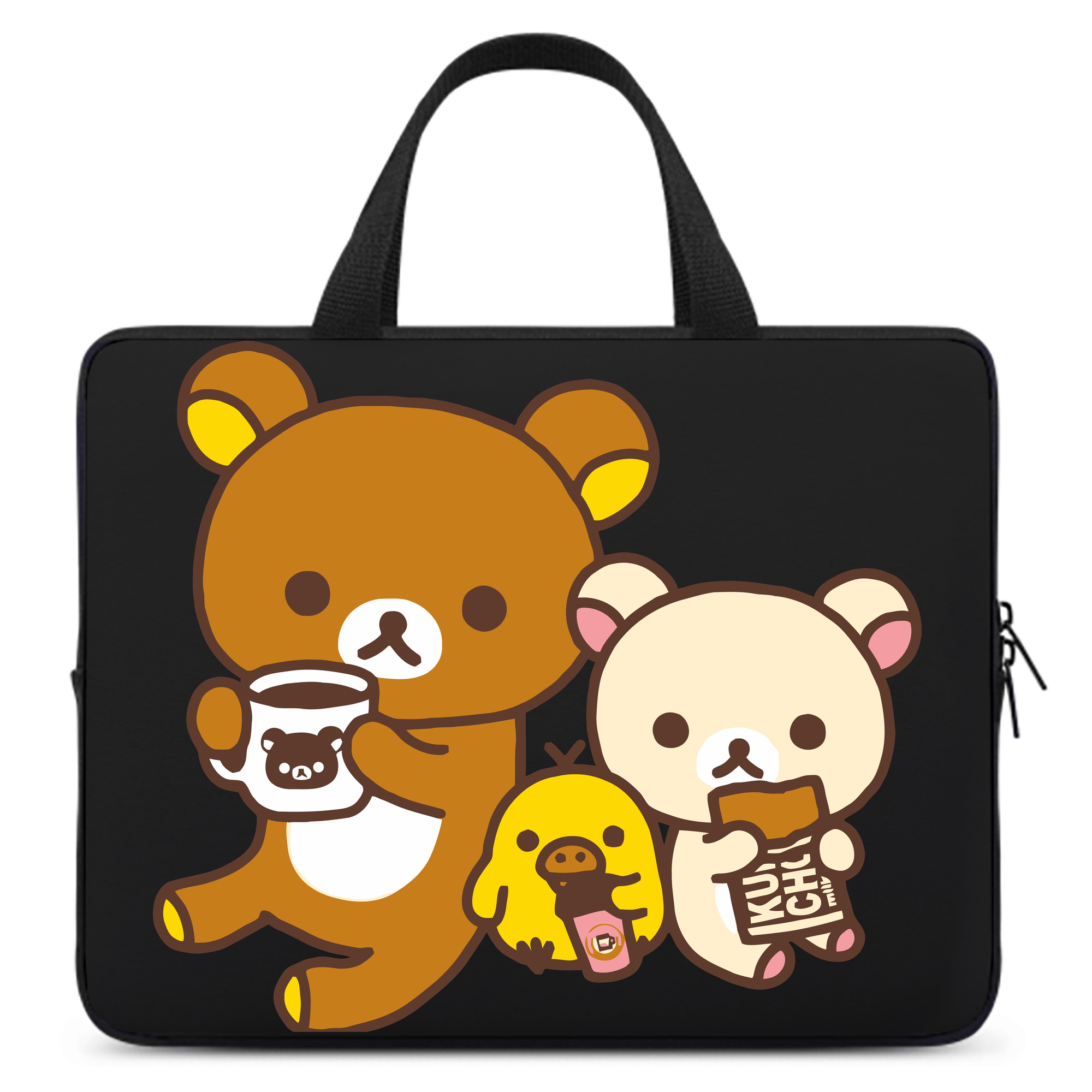 （画像用） リラックマ リラックマ キイロイトリ Rilakkuma Korilakkuma Kiiroitori 手提げノートパソコンバッグ